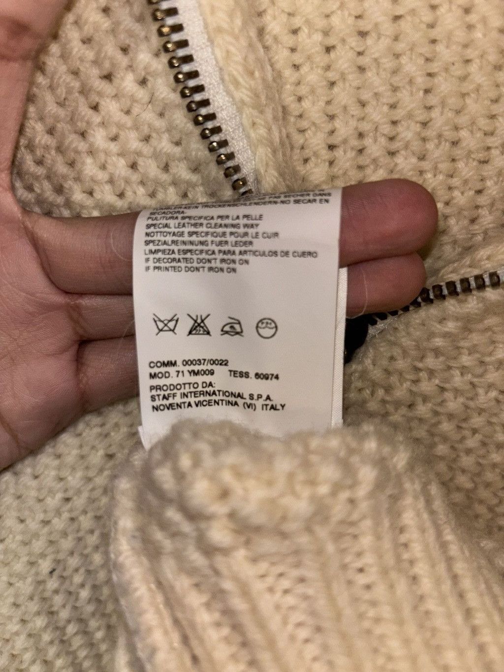 Dsquared2 Vintage rare 2000s cream half zip Dsquared2 sweater Size US XL / EU 56 / 4 - 4 Thumbnail