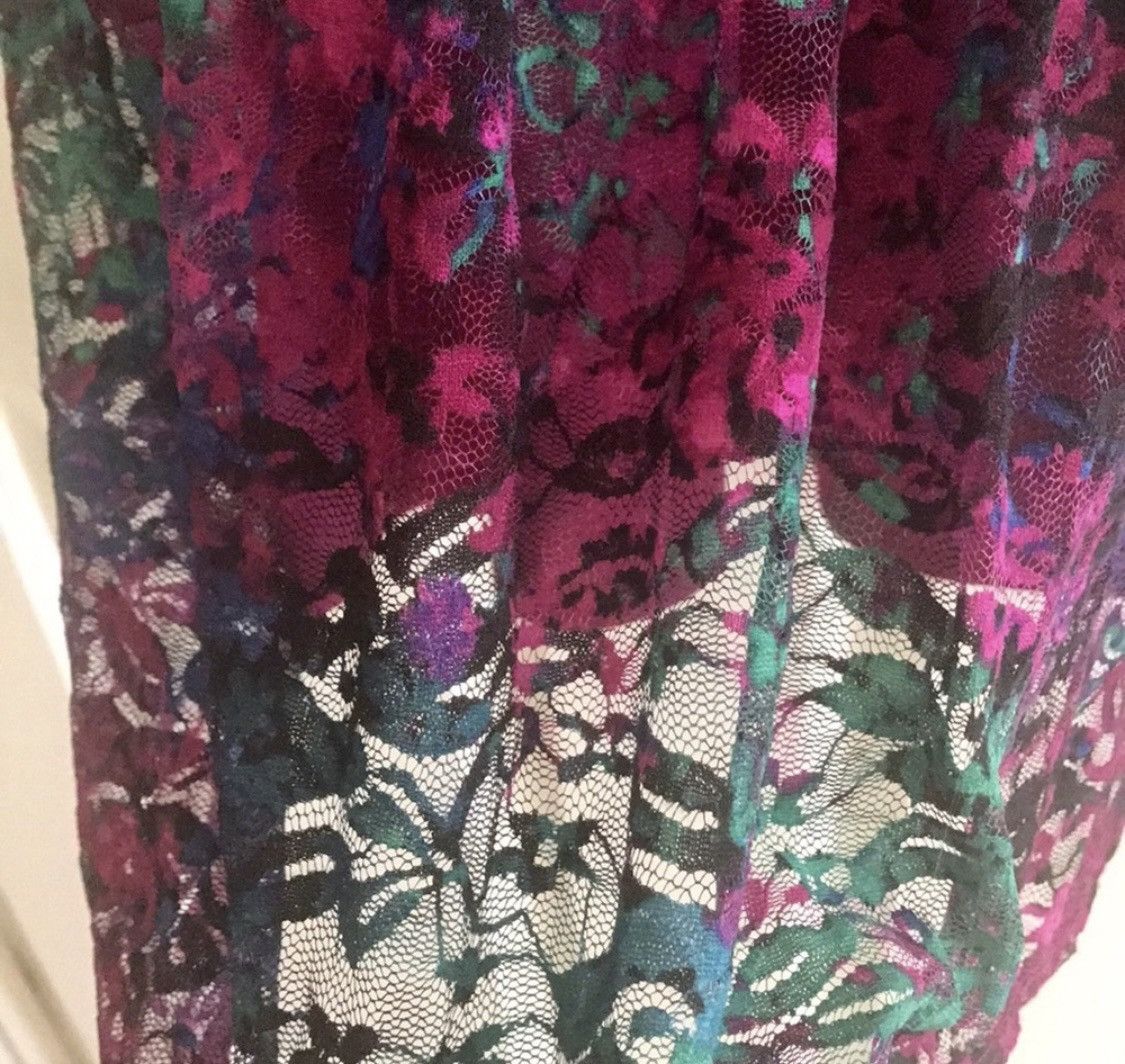 Other FLORAL LACE SCOOP BACK ABOVE KNEE DRESS WITH SHEER SLEEVES Size S / US 4 / IT 40 - 5 Thumbnail