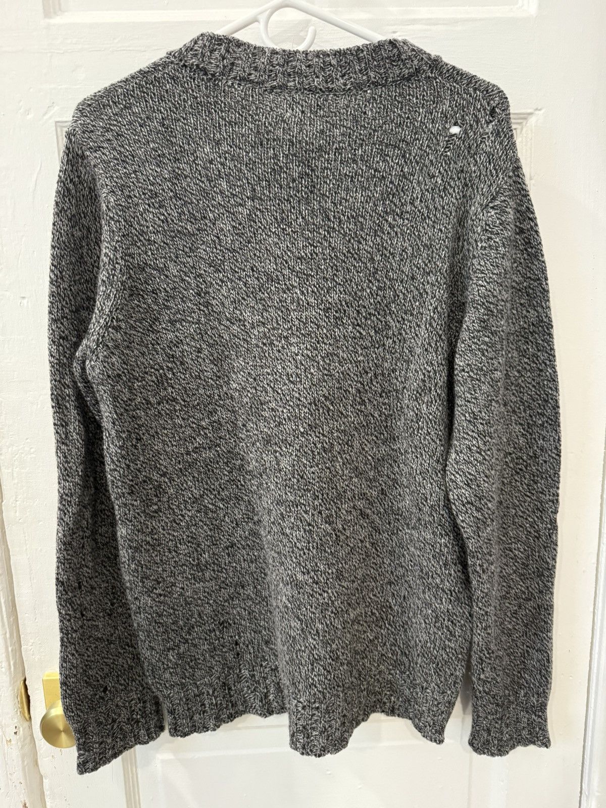 Diesel Black and gray Diesel deconstructed Alpaca knit sweater Size US M / EU 48-50 / 2 - 2 Thumbnail