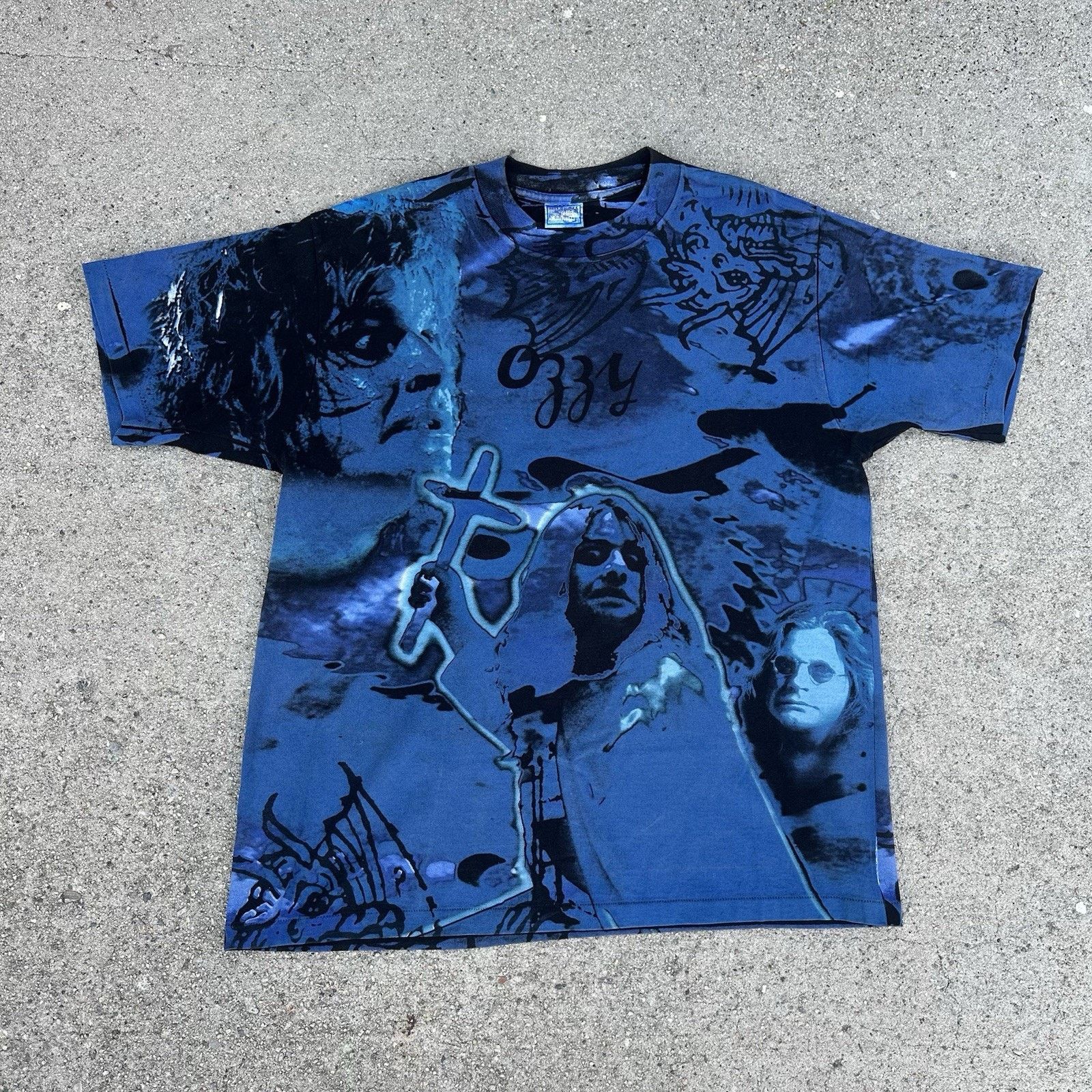 Band Tees × Vintage Vintage Ozzy Osbourne All Over Print Tattoo