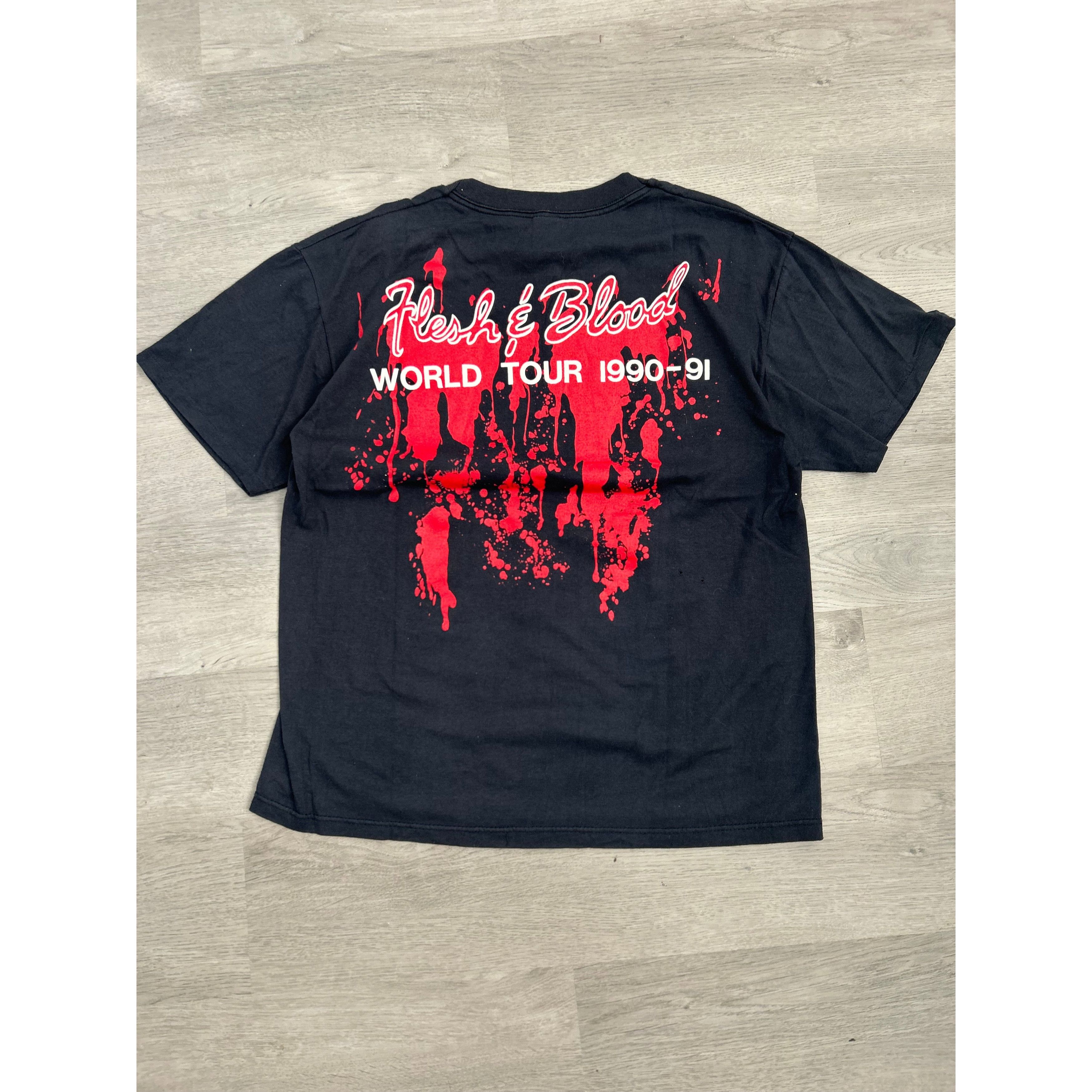 Vintage Vintage 1990-91 Flesh & Blood Poison Tee Size US L / EU 52-54 / 3 - 2 Thumbnail