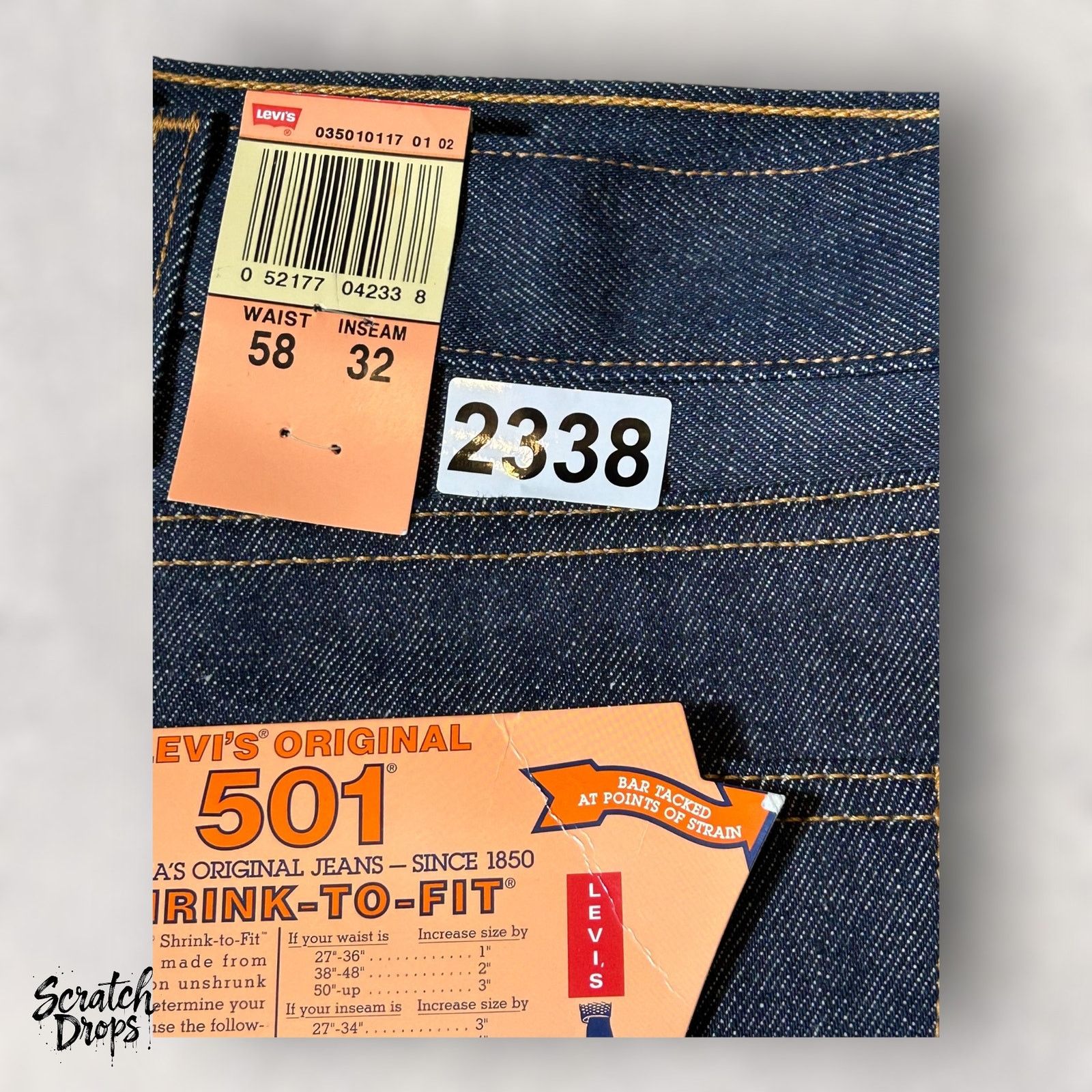 Levi's Vintage Levi’s 501xx Shrink-to-Fit Jeans USA W58 L34 501 NWT Size US 42 / EU 58 - 6 Thumbnail