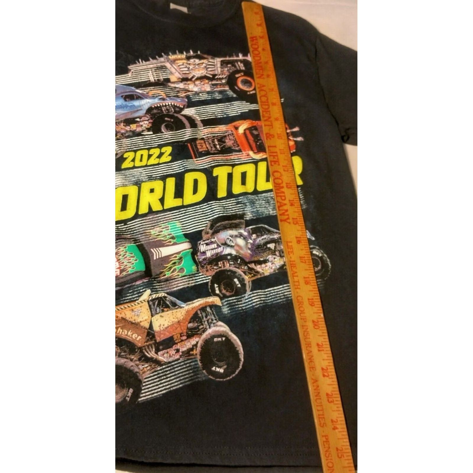 Gildan Monster Jam 2022 World Tour Shirt Gr ave Digger Grave Digger Max O Trucks Graphic Crew Neck Short Sleeve Black B lack S Size US S / EU 44-46 / 1 - 5 Thumbnail
