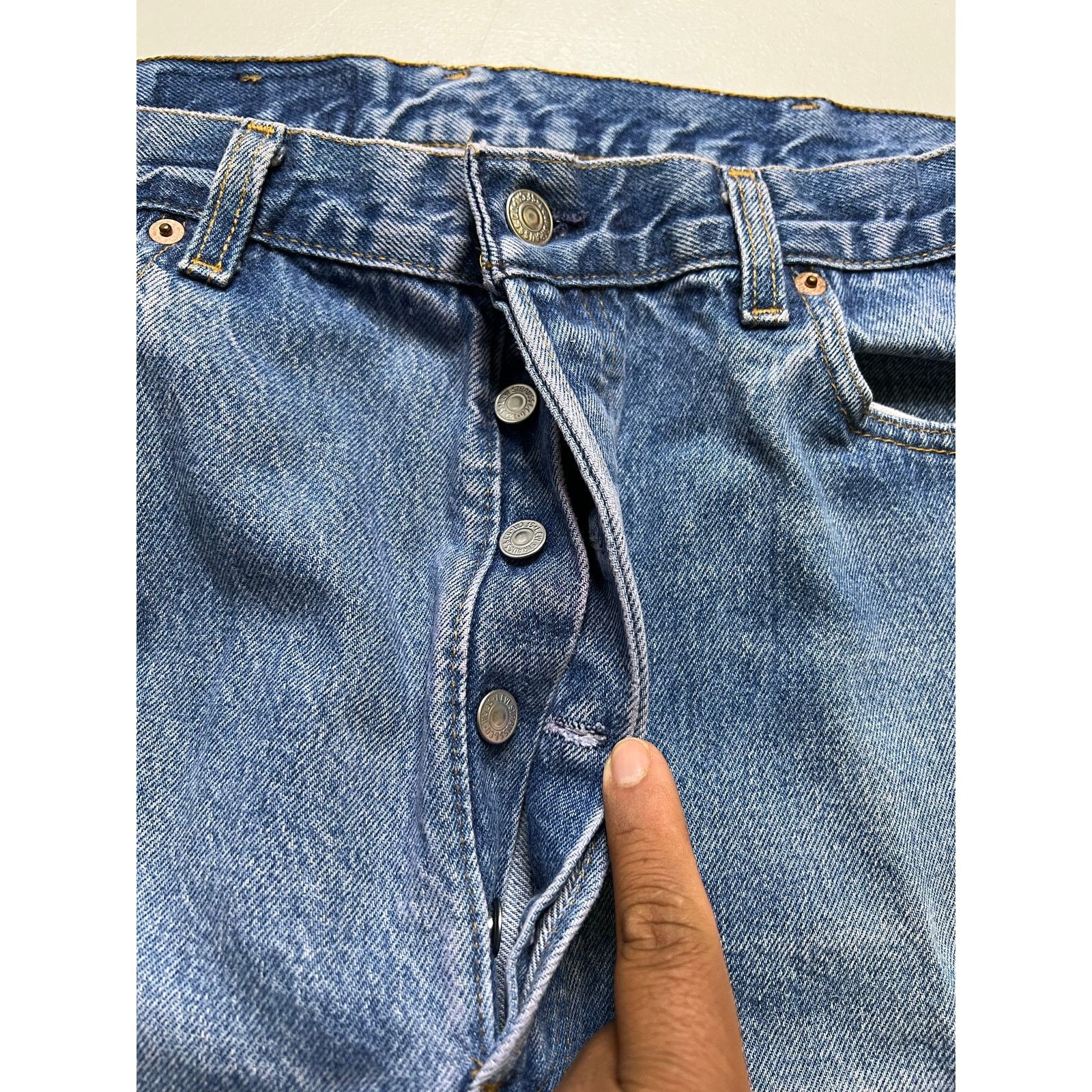 Levi's Vintage Levi’s 501xx Denim Jeans Button USA 40x33 dark Wash Size US 40 / EU 56 - 3 Thumbnail
