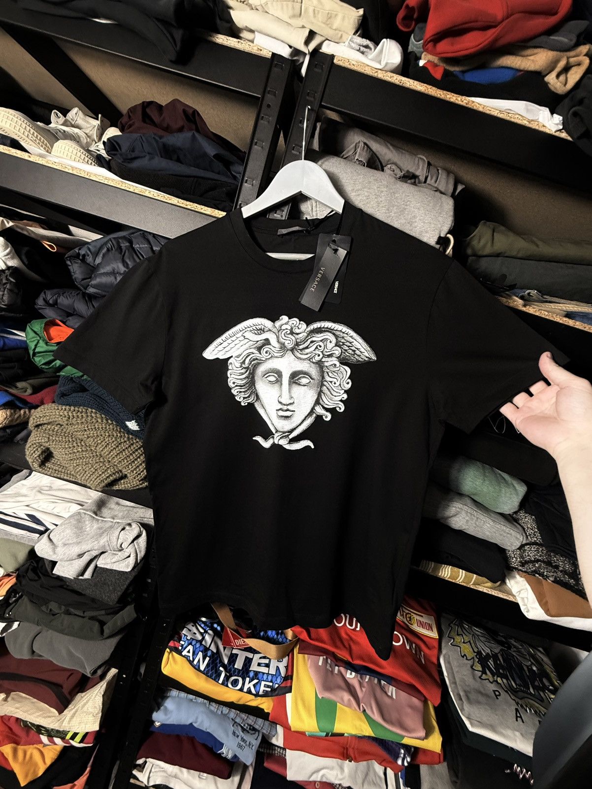 Versace NWT Versace Medusa Head T-Shirt Black Graphic Tee Cotton L Size US L / EU 52-54 / 3 - 1 Thumbnail