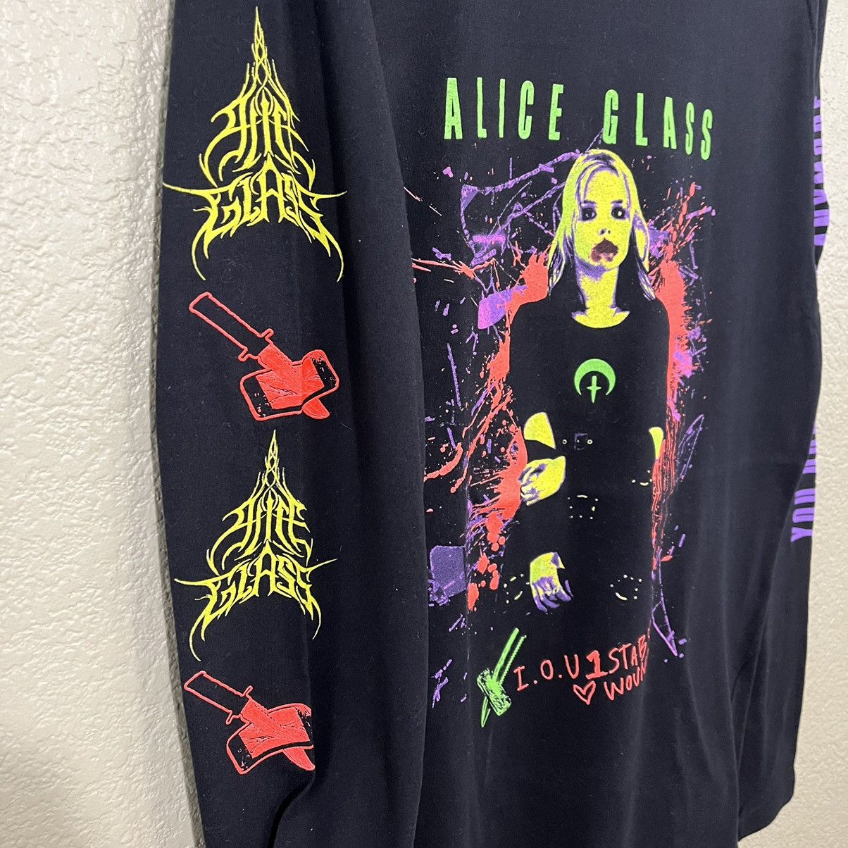 Band Tees Alice Glass Kill Your God Longsleeve T-shirt Crystal Castles Size US M / EU 48-50 / 2 - 3 Thumbnail