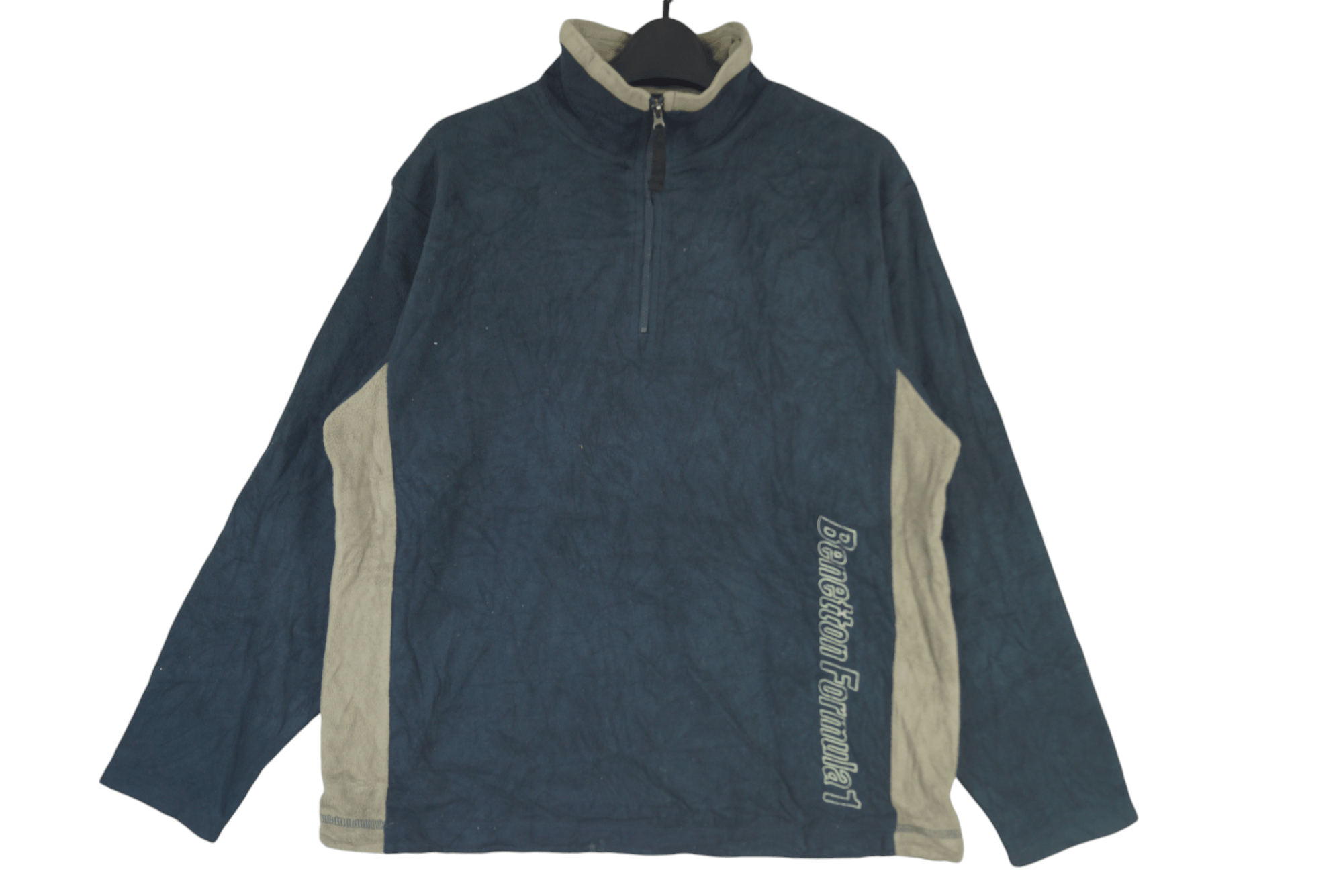 Benetton × Vintage Benetton Formula1 Fleece Half Zipper Nice Design Size US M / EU 48-50 / 2 - 1 Thumbnail