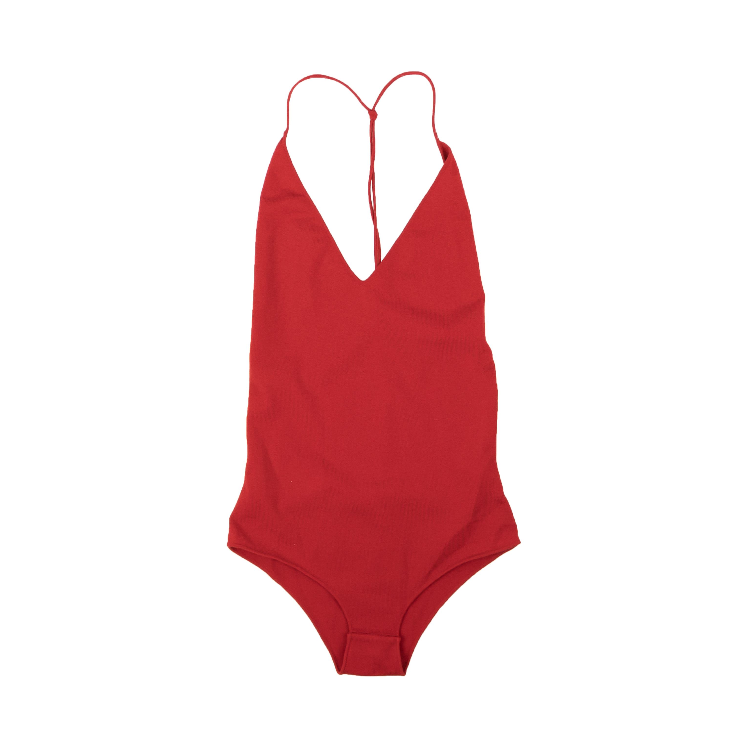 image of Bottega Veneta Red Knit Cashmere Blend Bodysuit Size S, Women's