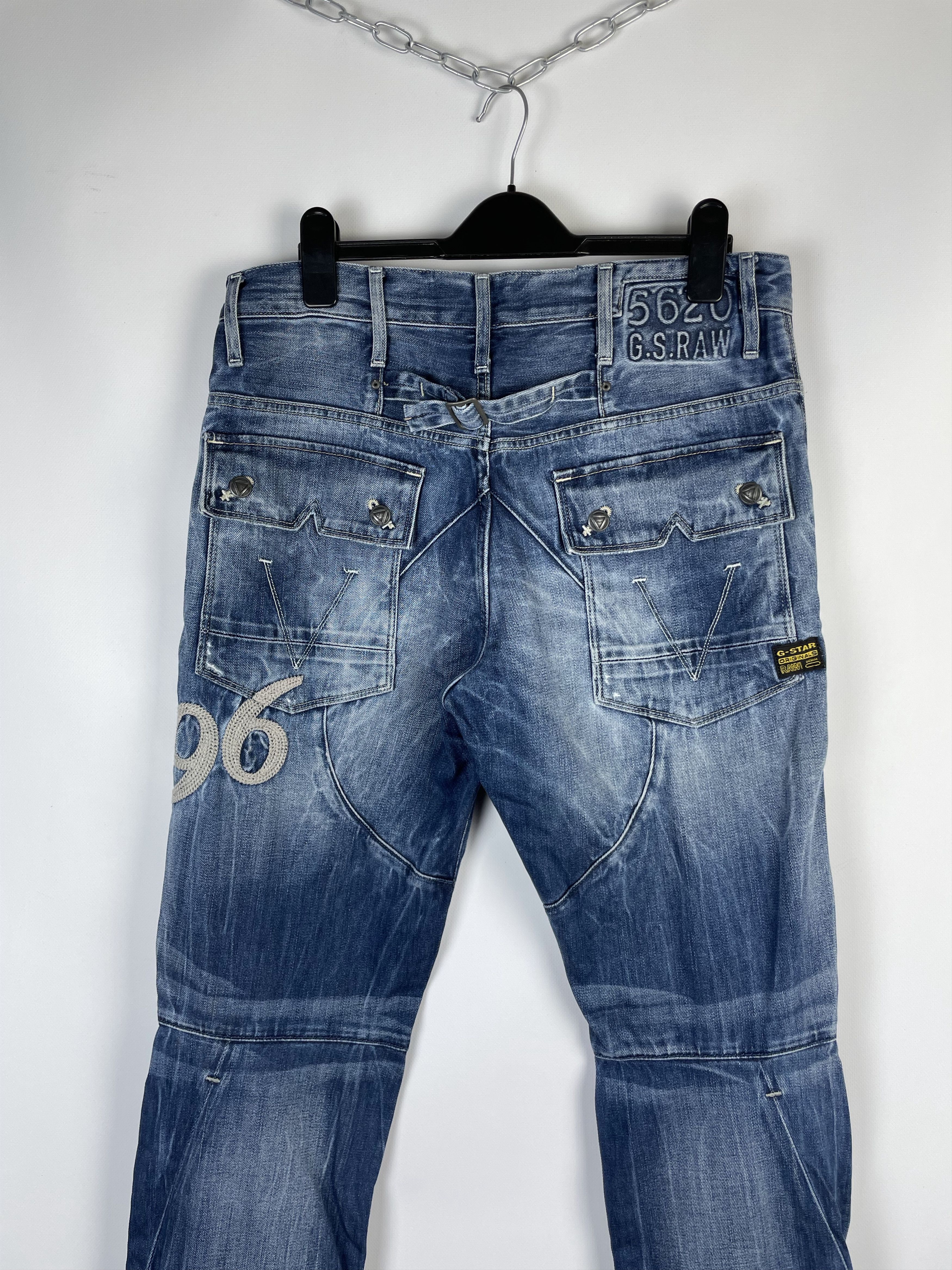 G-Star Vintage G-Star Raw 96 Pants Double Knee Jeans Size US 33 - 3 Thumbnail