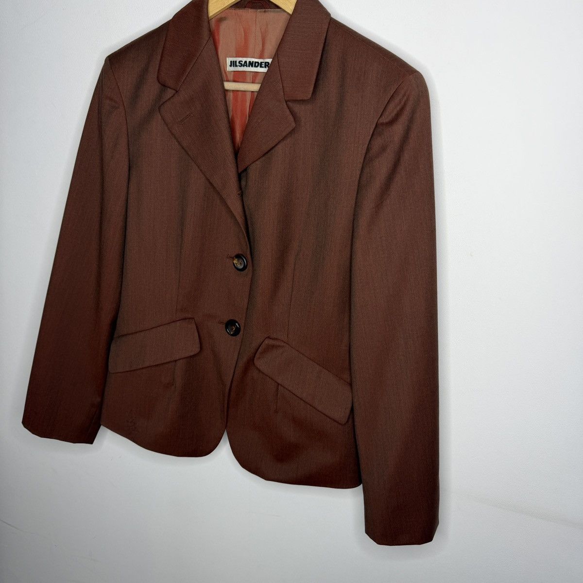 Jil Sander Vintage Jil sander blazer coat jacket brown wool Size S / US 4 / IT 40 - 2 Thumbnail