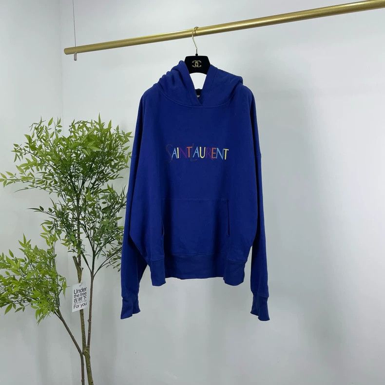 Yves Saint Laurent Saint Laurent Embroidered logo hoodie 2502-Nextarrow Size US XL / EU 56 / 4 - 1 Thumbnail