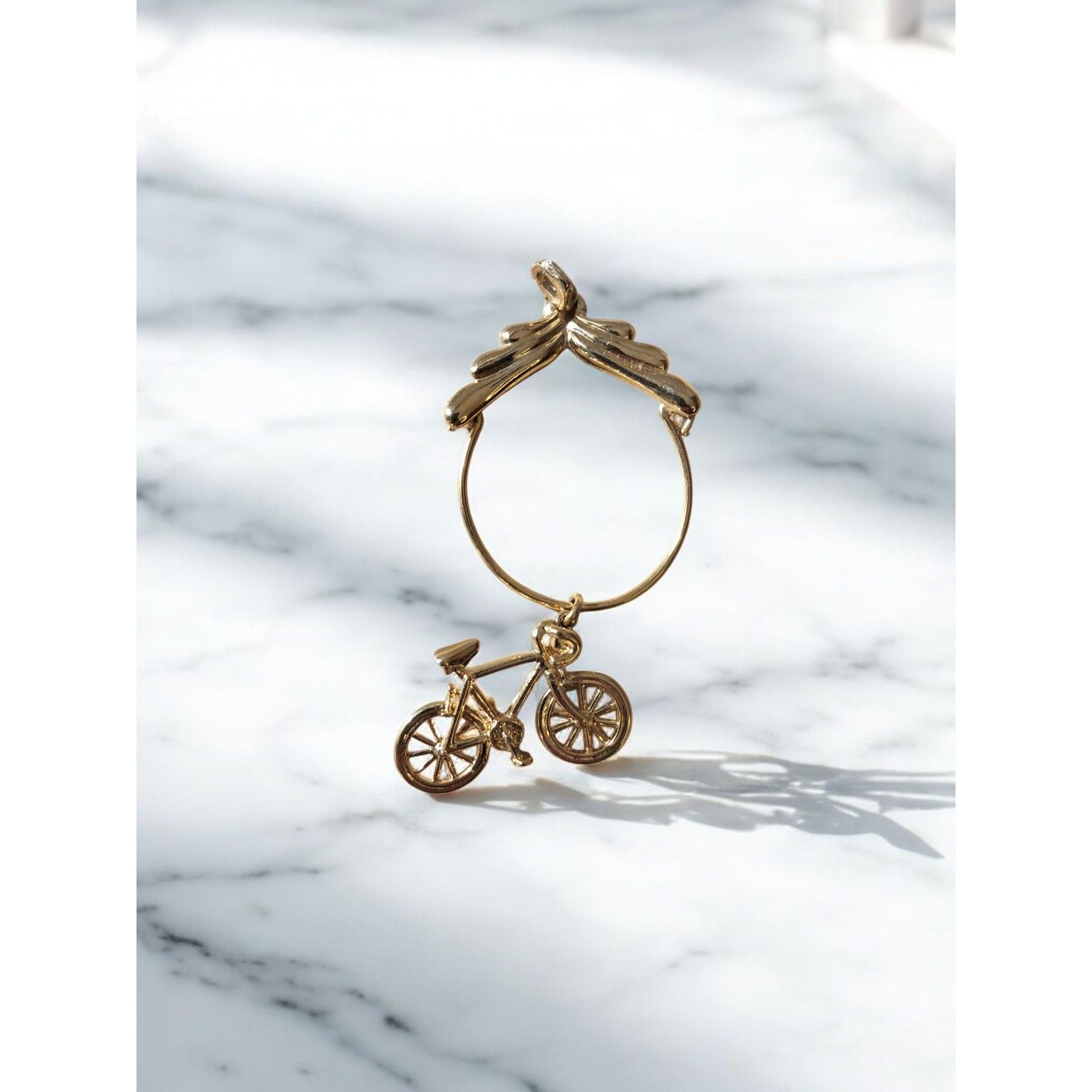 Other Minature Gold Tone Bicycle Charm Pendant with Gold Tone Scar Size ONE SIZE - 1 Thumbnail
