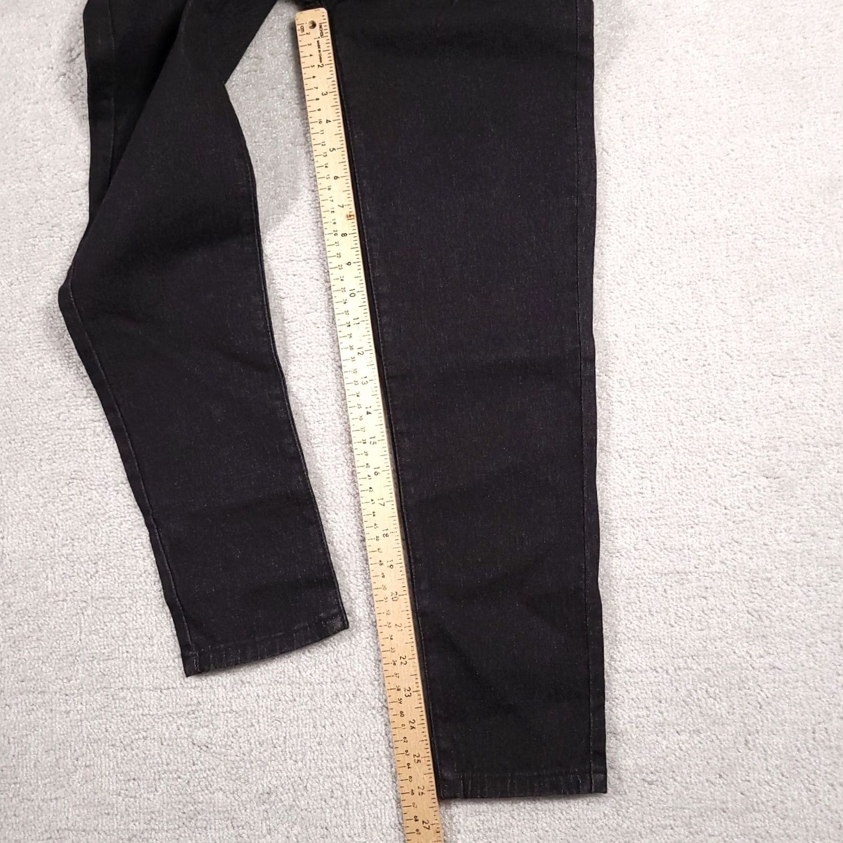 Denime DG2 Diane Gilman Pull On Jeans Women's PXS Black Stretch Denim Skinny Pants Size 26" / US 2 / IT 38 - 5 Thumbnail