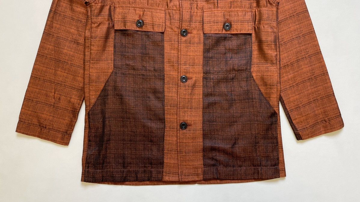 Nicholas Daley Sample Orange / Black Silk Utility Shirt Size US M / EU 48-50 / 2 - 4 Thumbnail
