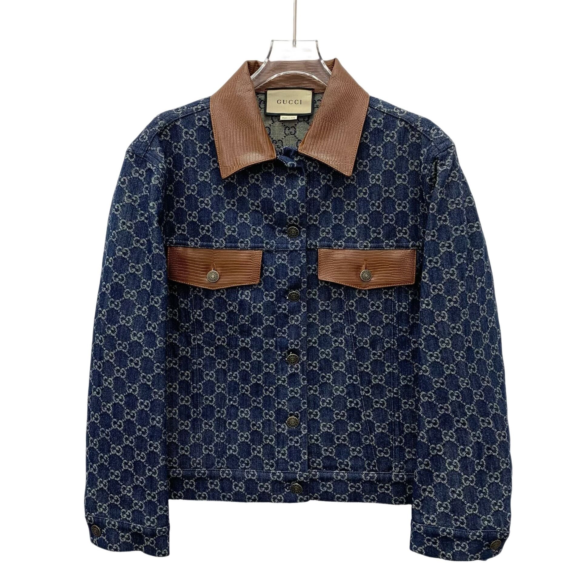 Gucci Gucci Logo Jacquard Denim Jacket Size 38 Size XS / US 0-2 / IT 36-38 - 1 Thumbnail