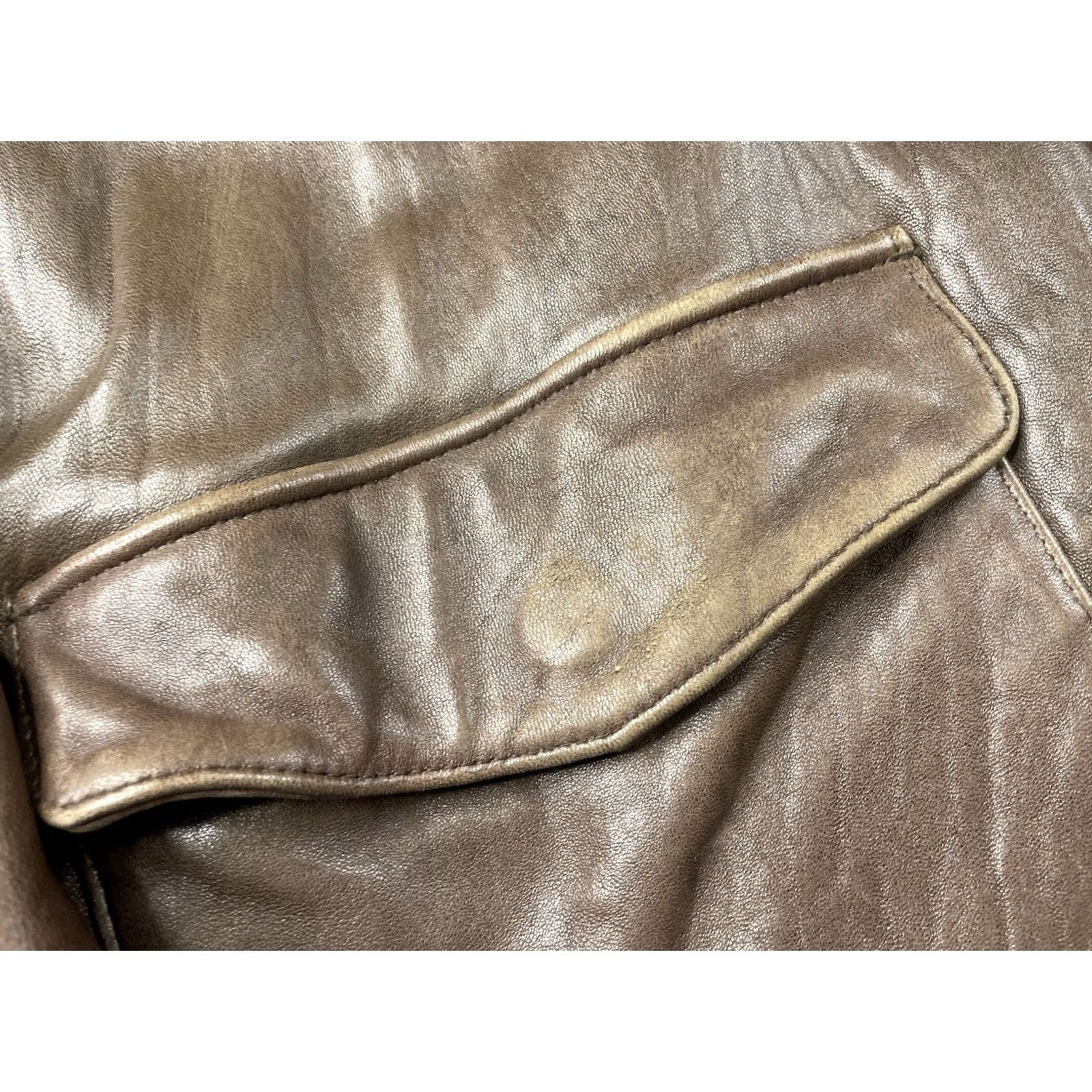 Orvis Orvis Bomber Jacket Leather Mens 2XL Brown Full Zip Pockets 90s Style Fall Winter Flight Short Jacket Size US XXL / EU 58 / 5 - 4 Thumbnail