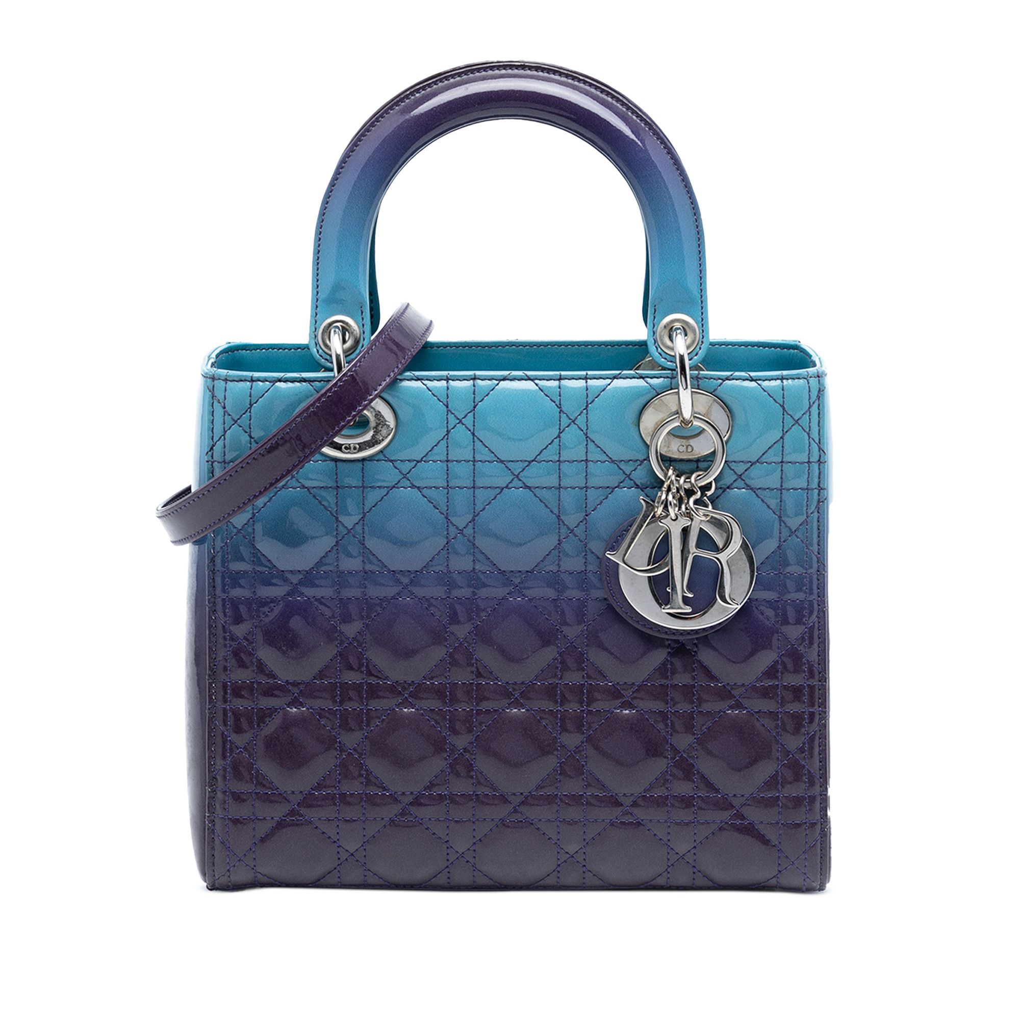 Dior Dior Medium Ombre Patent Cannage Lady Dior Size ONE SIZE - 1 Thumbnail
