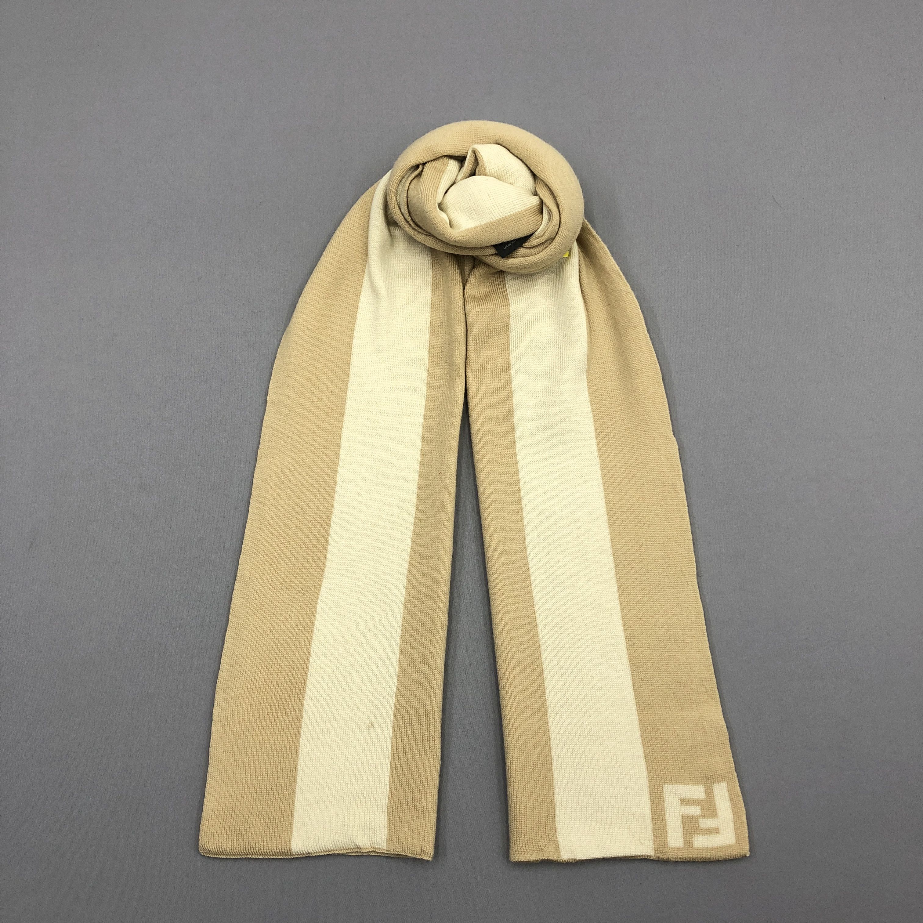 Vintage Fendi Scarf Muffler Wool Cashmere Scarves