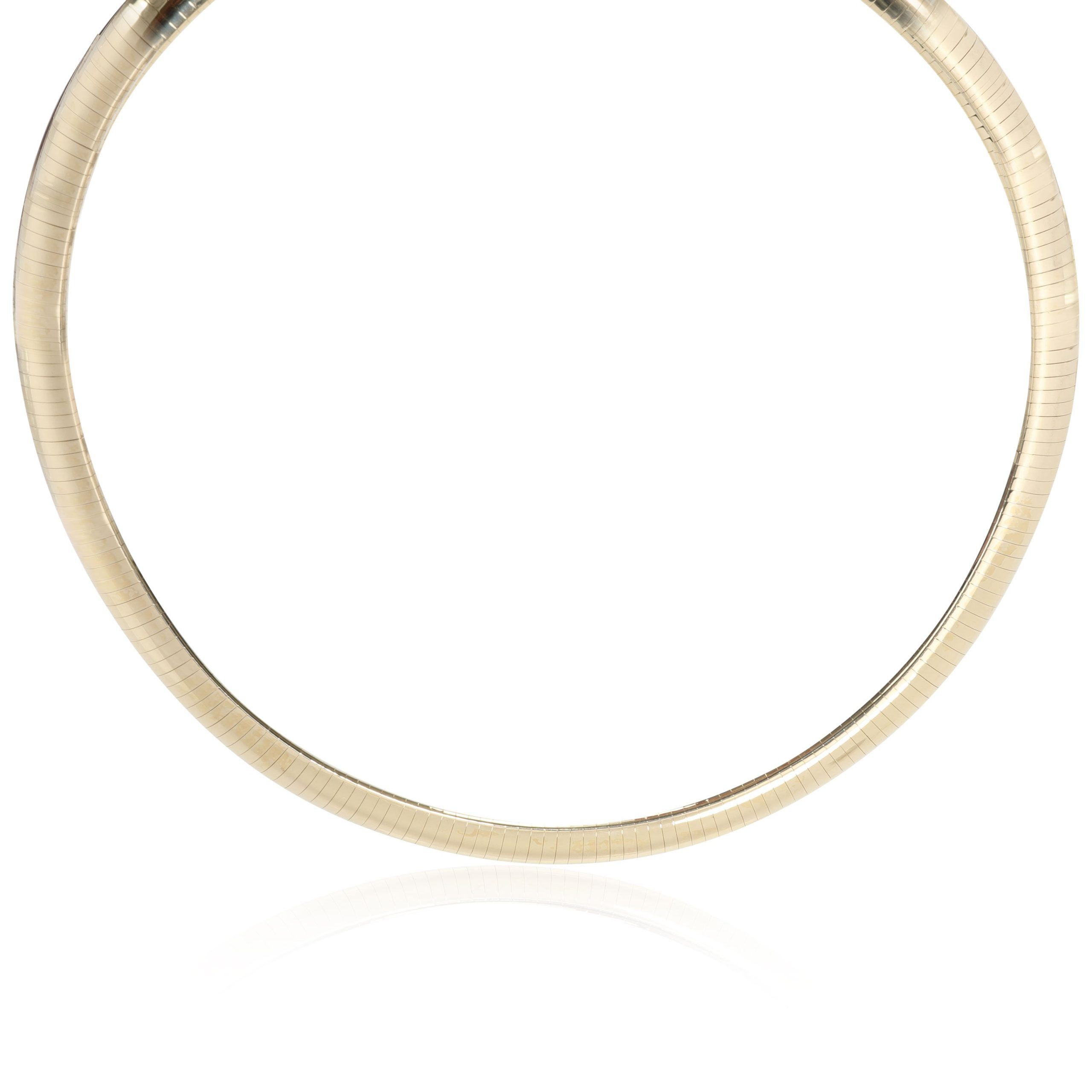 image of Tiffany Co Vintage Omega-Style Choker Necklace In 14K Yellow Gold, Women's