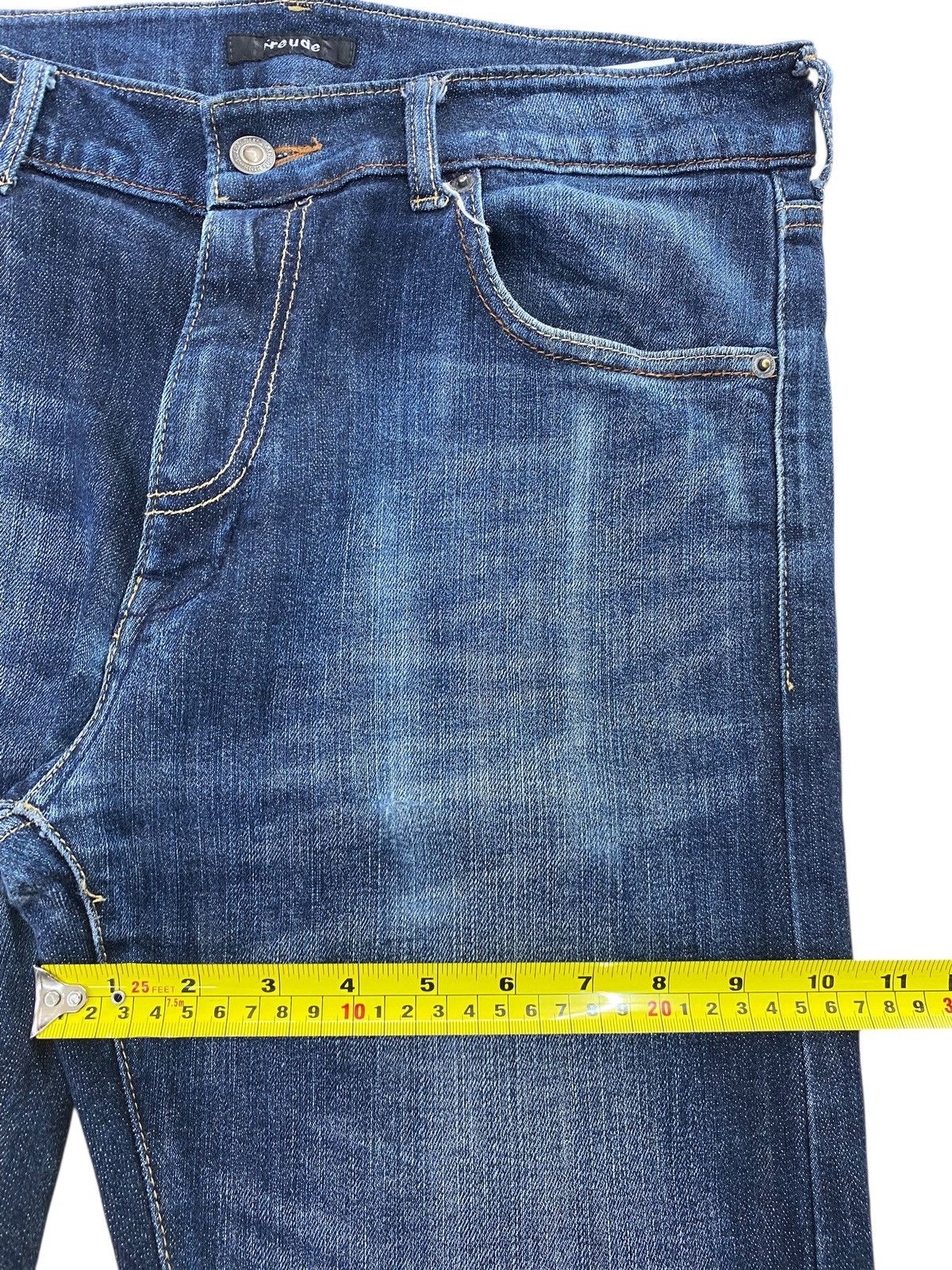 Japanese Brand Freudo Blue Wash Whiskered Style Straight Leg Jeans Size US 33 - 7 Thumbnail