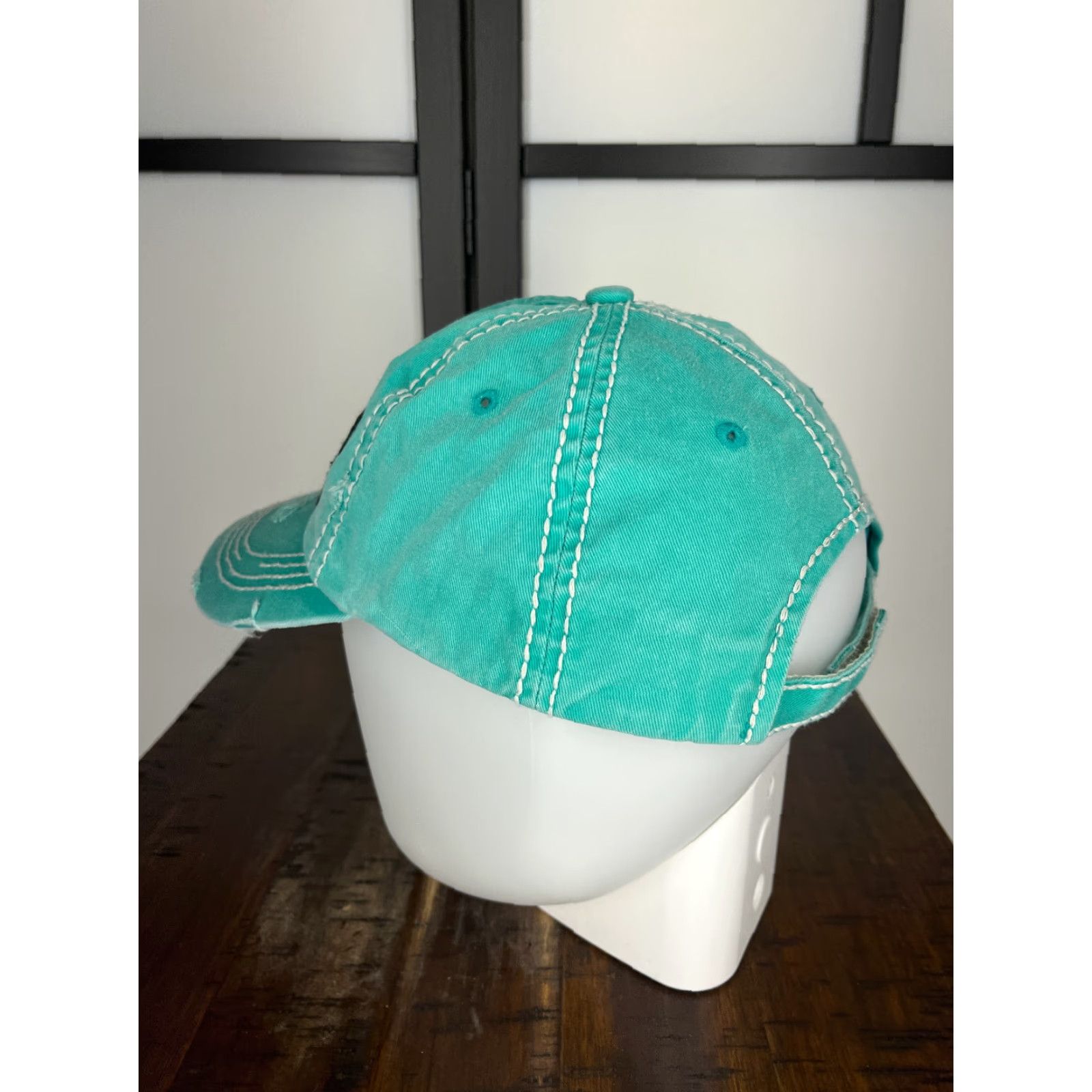 Altea VINTAGE Buffalo Hat Cap Strap Back Adult One Size Teal Cotton Distress Aztec Cap Hat Baseball Cap Nike? Size ONE SIZE - 5 Thumbnail