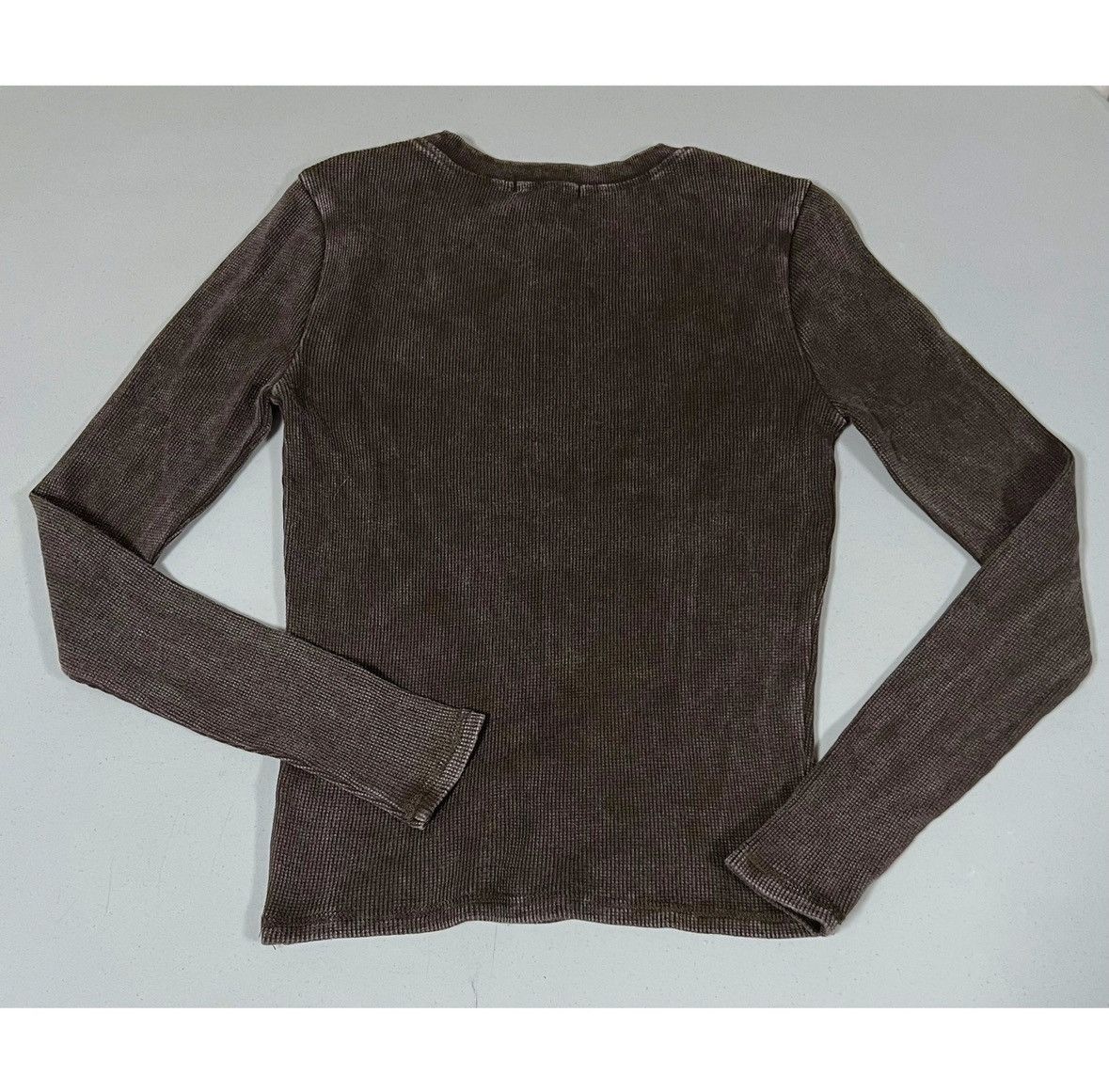 Vintage Brown ‘Alaska’ Long Sleeve Thermal T-Shirt Top Tee Size M 🤎✨ Size M / US 6-8 / IT 42-44 - 5 Thumbnail