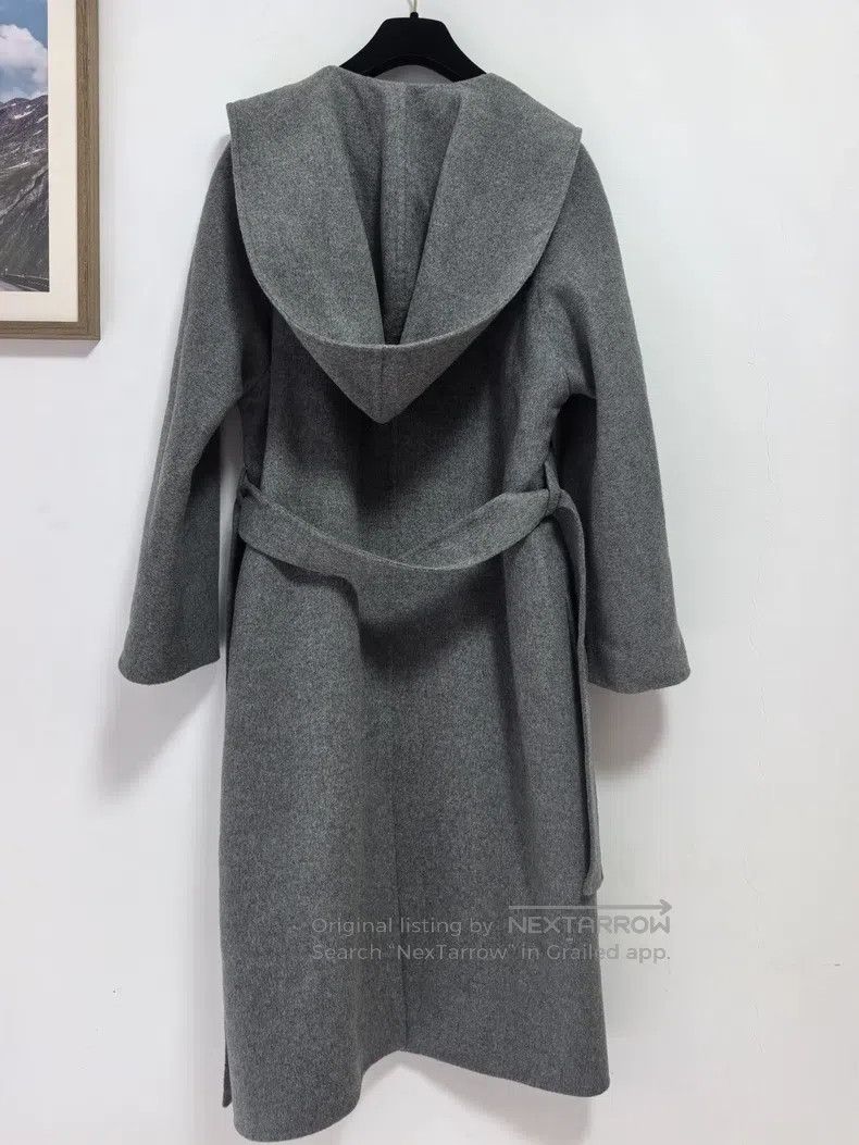 Hermes Hermes Gray Hooded Cashmere Long Overcoat Size XXS / US 00 / IT 34 - 2 Thumbnail
