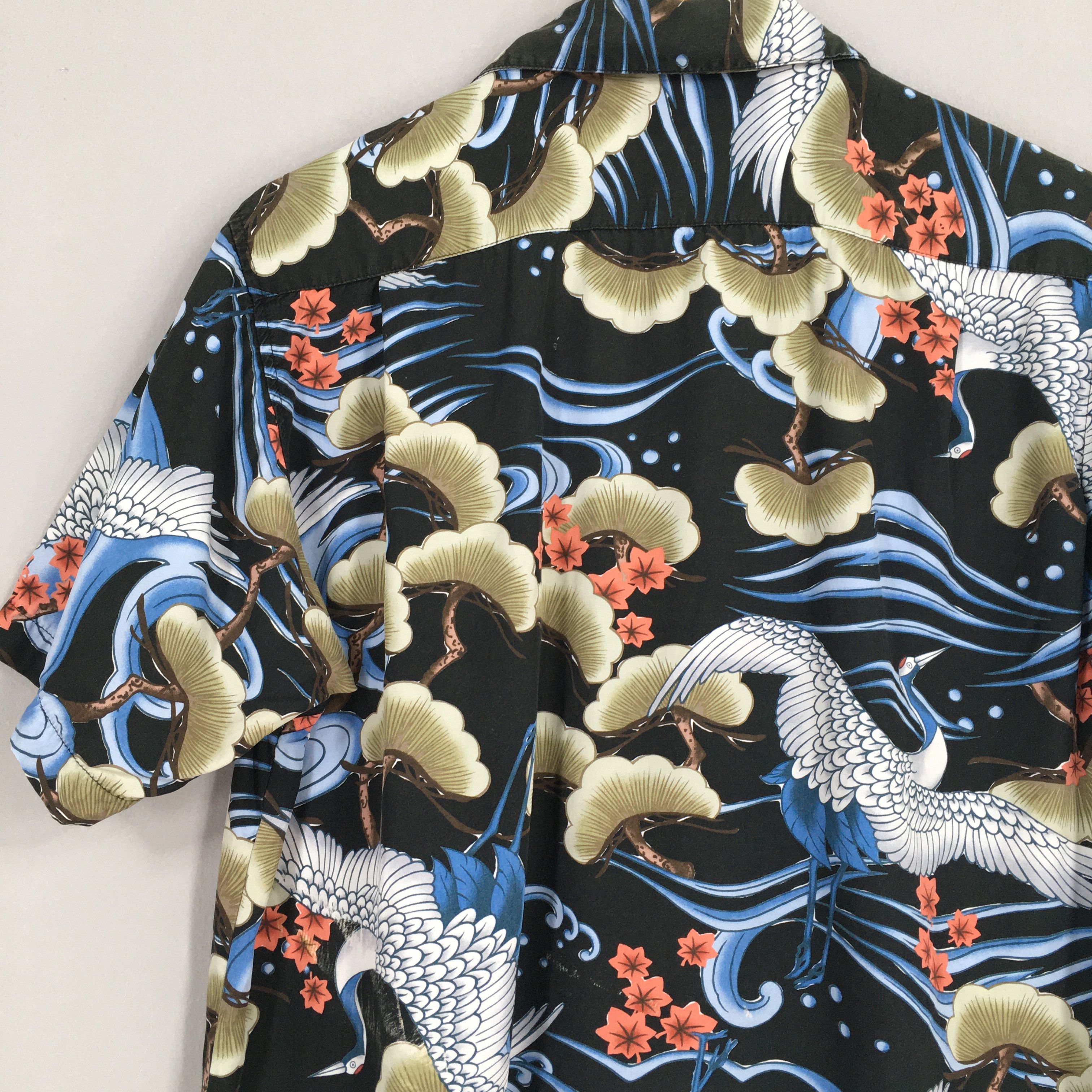 Other Hawaiian Japanese Culture Phoenix Bird Dragon Rayon Shirt Size US M / EU 48-50 / 2 - 8 Thumbnail