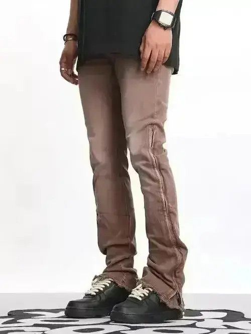 Japanese Brand faded utility zipper flared punk jeans Size US 32 / EU 48 - 1 Thumbnail