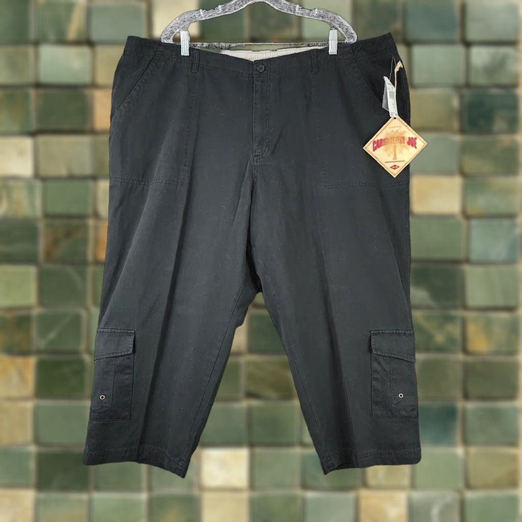 Vintage Caribbean Joe Let Go Women’s Plus Size Capri Pants 24W Black 100% Cotton NWT Size 42" / US 20 - 1 Thumbnail