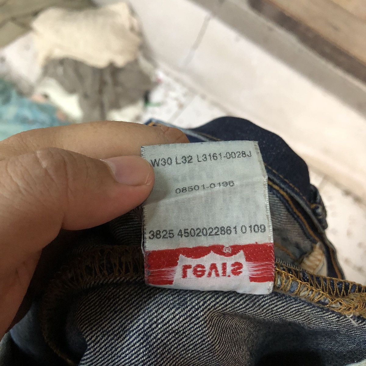 Levi's 501 Levis Strauss & Co faded Blue Denim Pants #7318 Size US 29 - 24 Thumbnail
