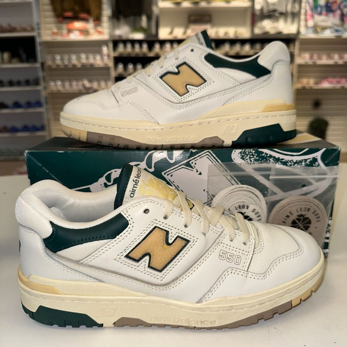 Size 8 - New Balance x Aimé Leon Dore 550 - Green Yellow