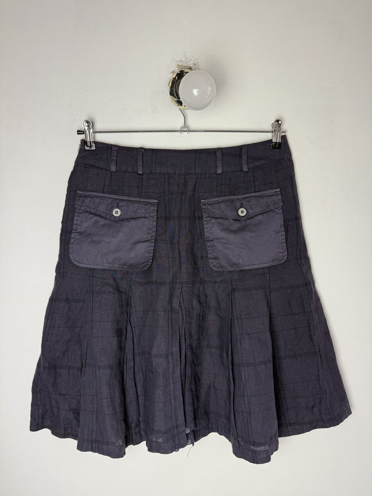 C.P. Company C.P. Company Linen Midi Pockets Skirt Size 28" / US 6 / IT 42 - 2 Thumbnail