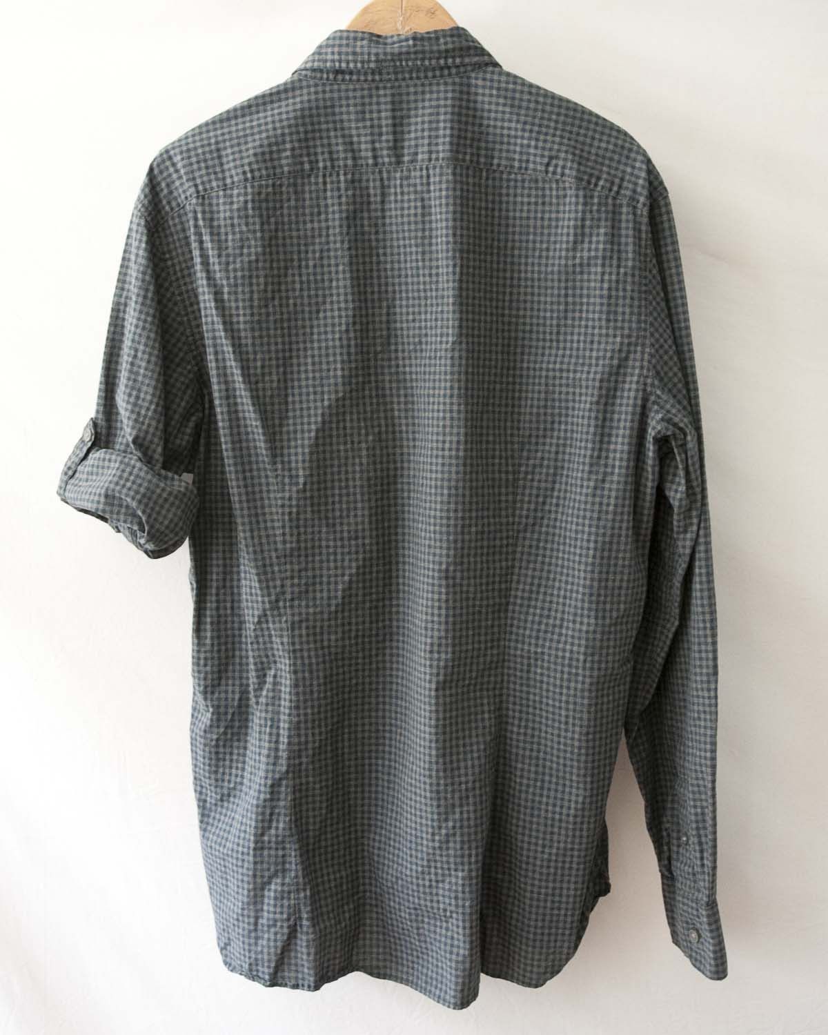 John Varvatos John Varvatos Shirt Plaid Blue / Gray Size L Size US L / EU 52-54 / 3 - 8 Thumbnail