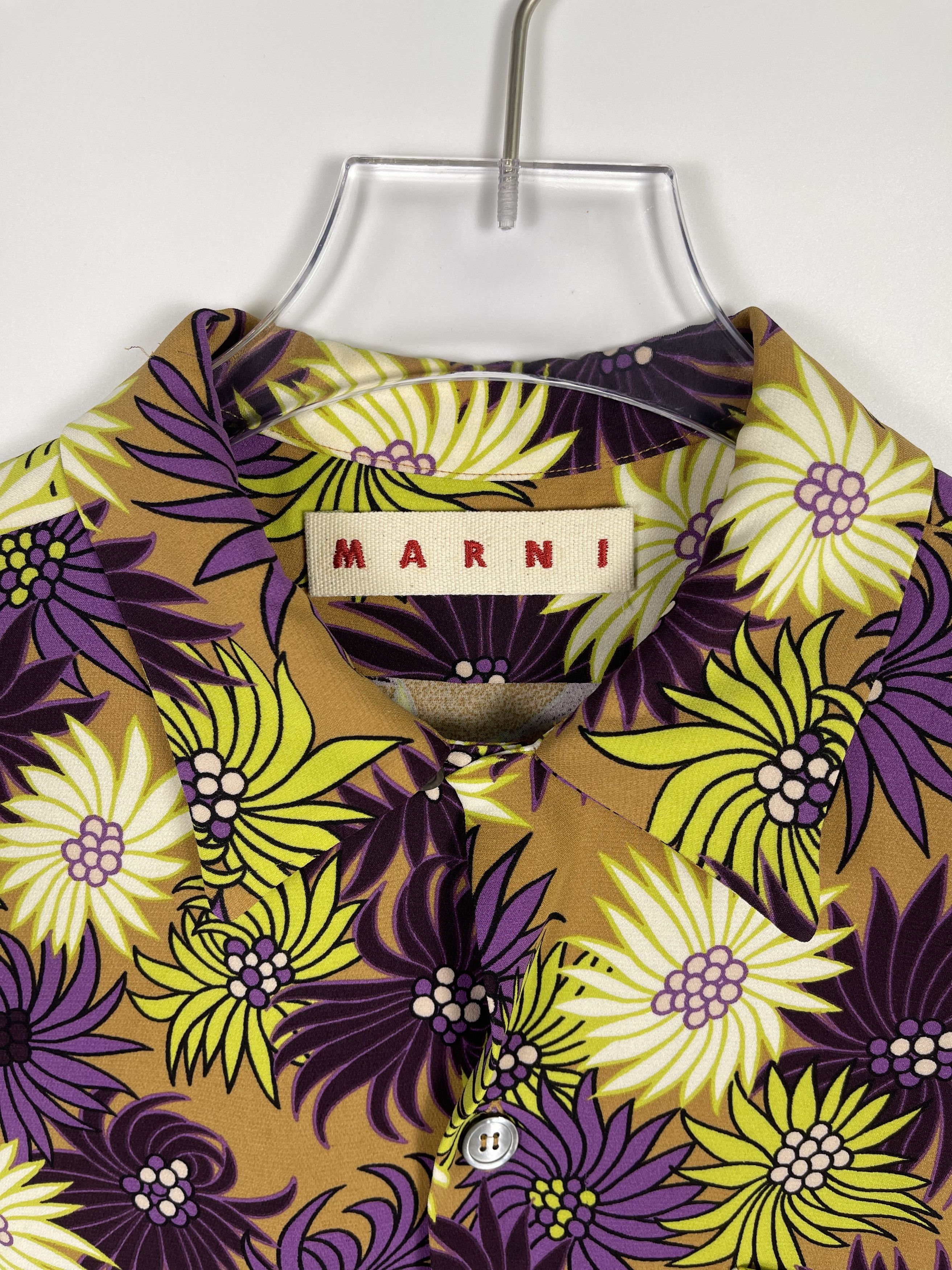Marni Marni All-over Pattern Silk Aloha Shirt Size US XS / EU 42 / 0 - 4 Thumbnail