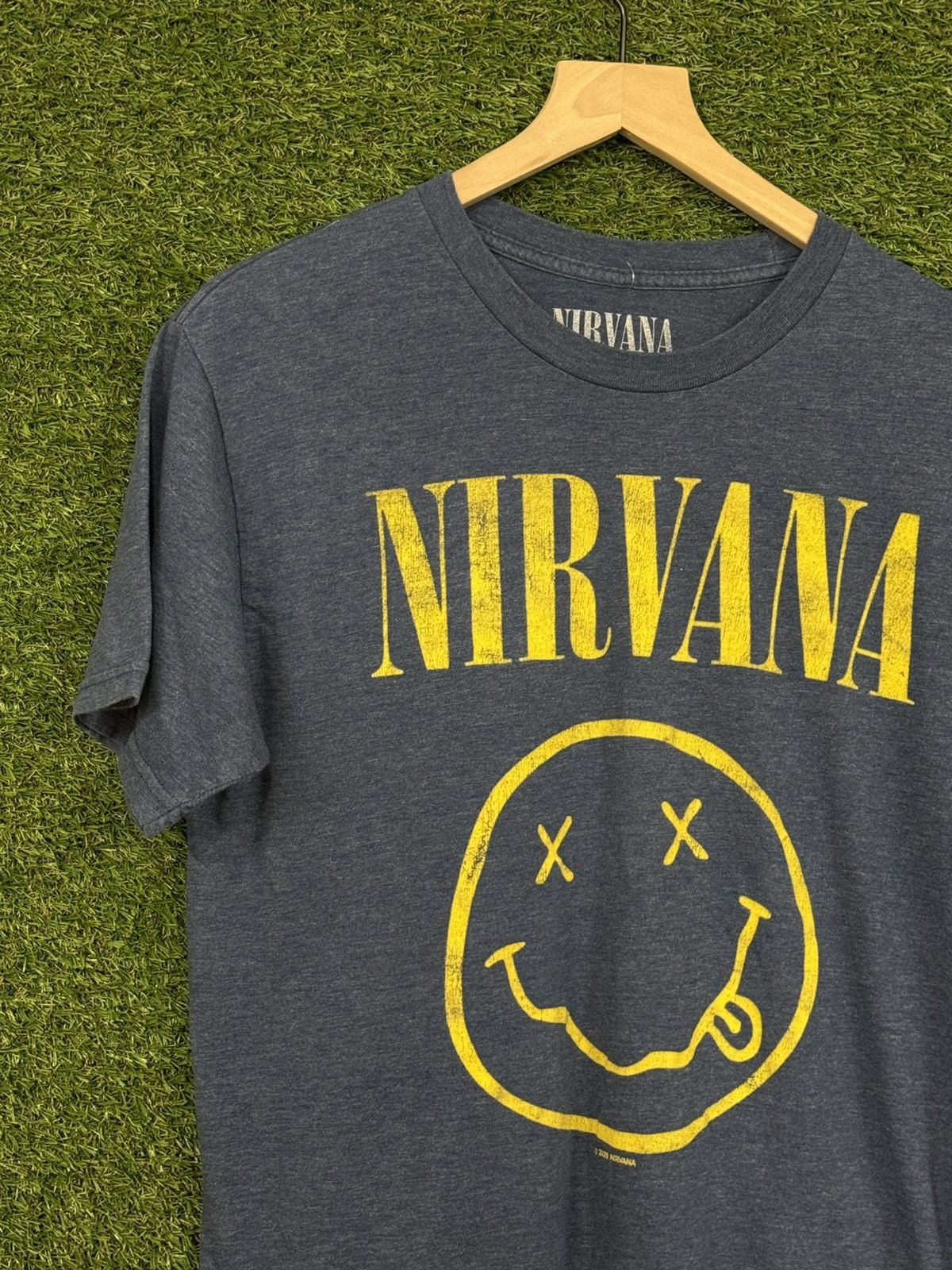 Nirvana Nirvana Smiling Face Album Tee Blue Medium Grunge Band Size US M / EU 48-50 / 2 - 2 Thumbnail