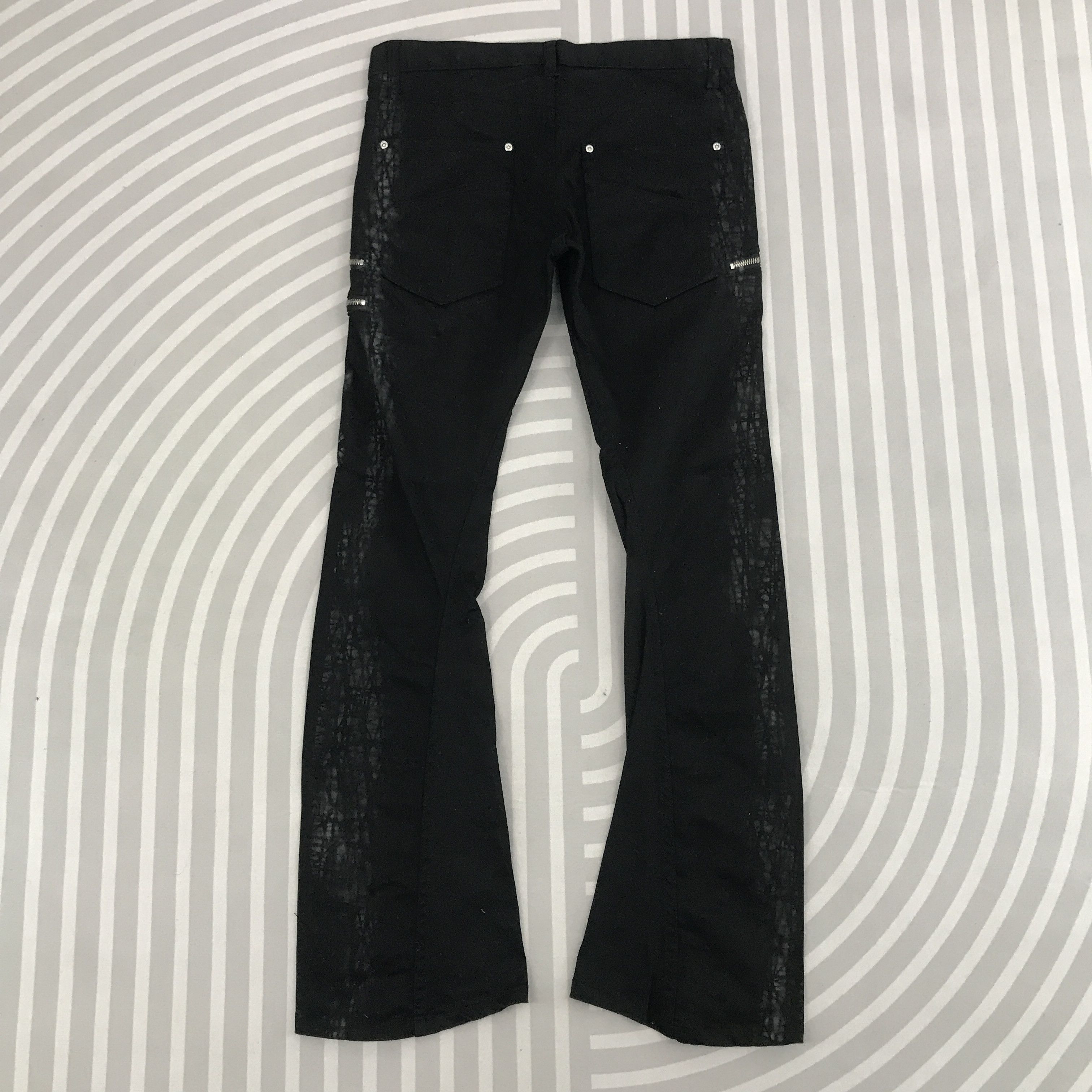Japanese Brand Vintage Flare Japan style Bike Star Bootcut Black pants Size US 32 / EU 48 - 4 Thumbnail