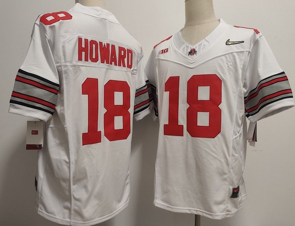 Other NCAA Buckeyes 18 Will Howard White 2025 Gold Size US M / EU 48-50 / 2 - 1 Thumbnail