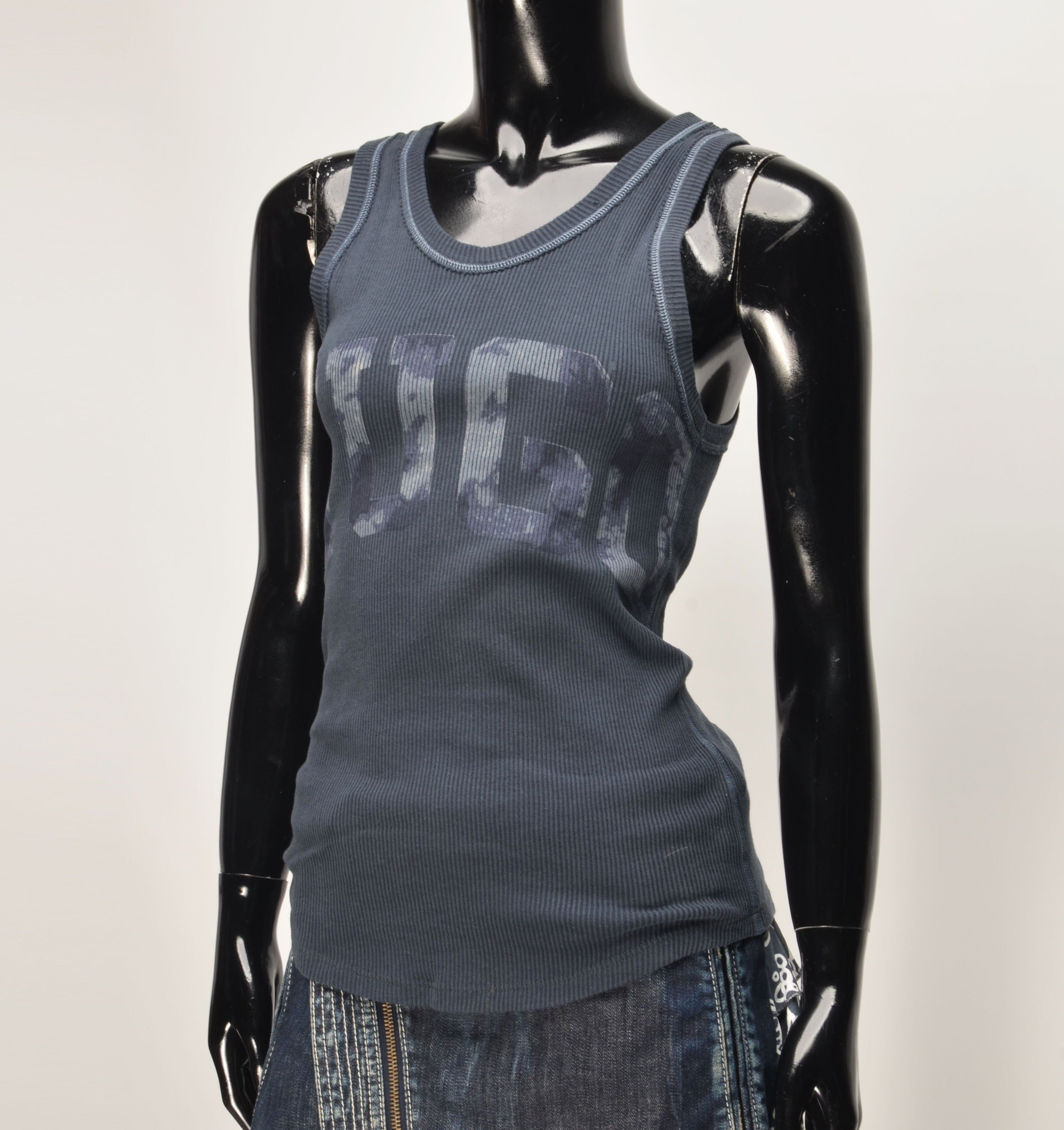 Hugo Boss Hugo Boss Y2K Grunge Logo Rib Knit Fitted Tank Top Size S / US 4 / IT 40 - 2 Thumbnail