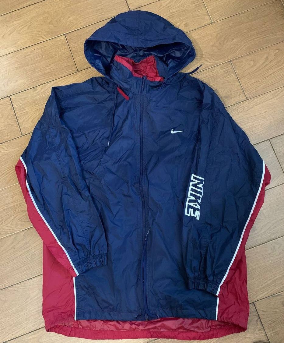 Vintage Nike vintage jacket nylon 90s big logo windbreaker Xl Size US XL / EU 56 / 4 - 1 Thumbnail