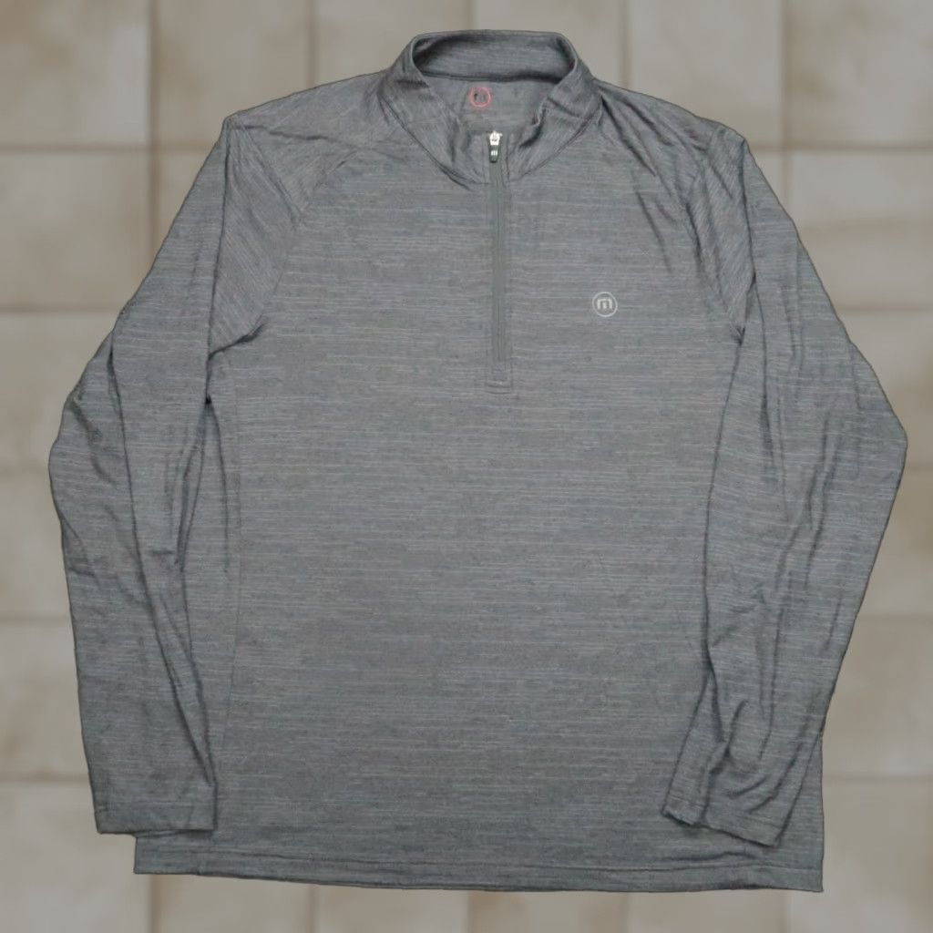 TravisMathew Travis Mathew Pullover Mens 2XL Gray Energy Quarter Zip Lightweight Stretch Mock Neck Cardio Activewear Casual Coat Jacket? Wait. Size US XXL / EU 58 / 5 - 1 Thumbnail