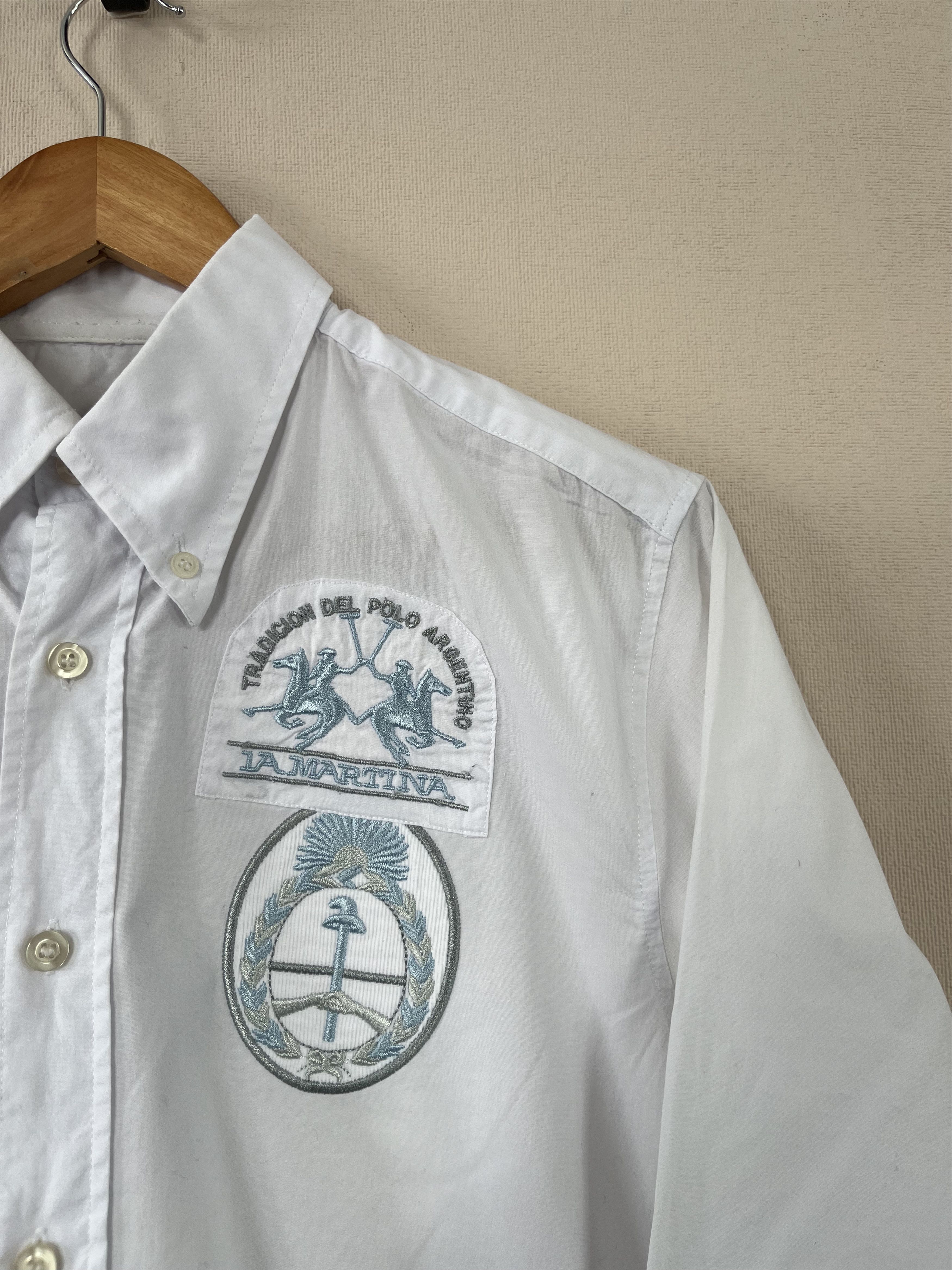 La Martina La Martina Collared Button-Down Shirt White Argentina 3 Size US M / EU 48-50 / 2 - 2 Thumbnail