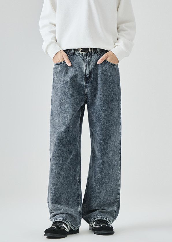 Vintage Men's Street Washed & Distressed Loose Straight Jeans Size US 32 / EU 48 - 1 Thumbnail