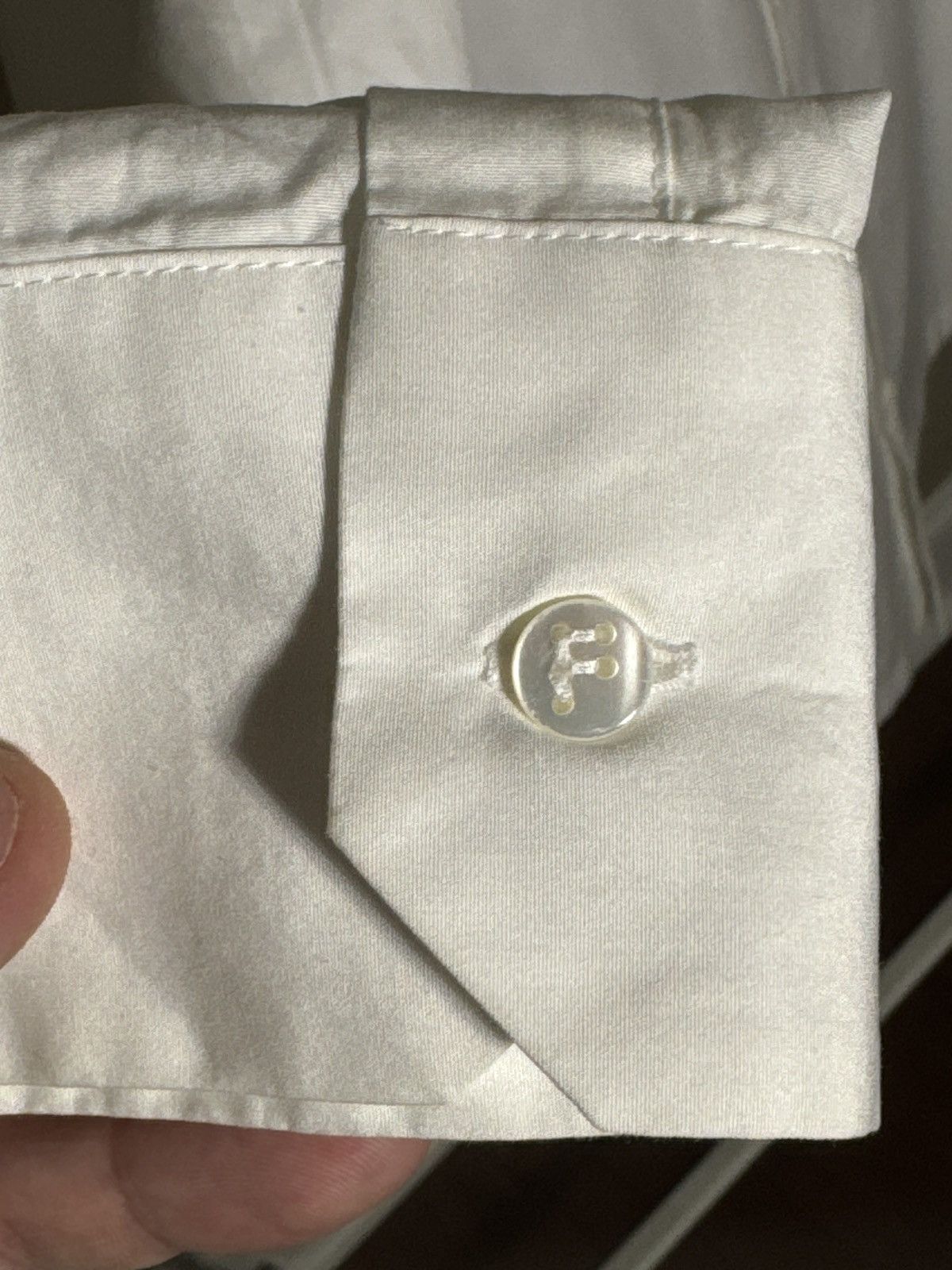 Fendi Fendi FF Collar White Button Up Shirt Size US XL / EU 56 / 4 - 4 Thumbnail