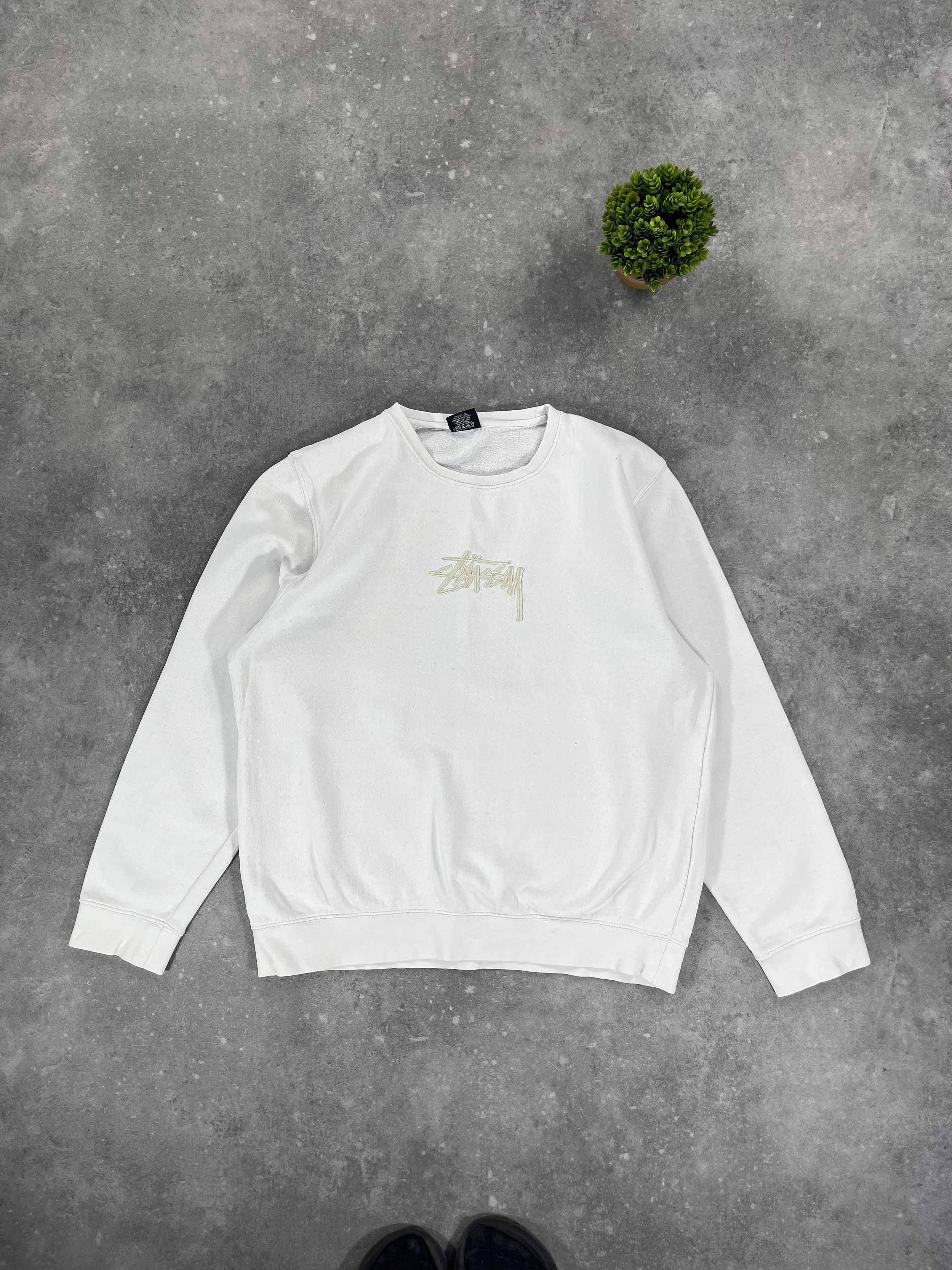 Stussy × Vintage Rare Made in USA Stussy Sweatshirt Boxy Fit 90s Y2K Size US M / EU 48-50 / 2 - 8 Thumbnail