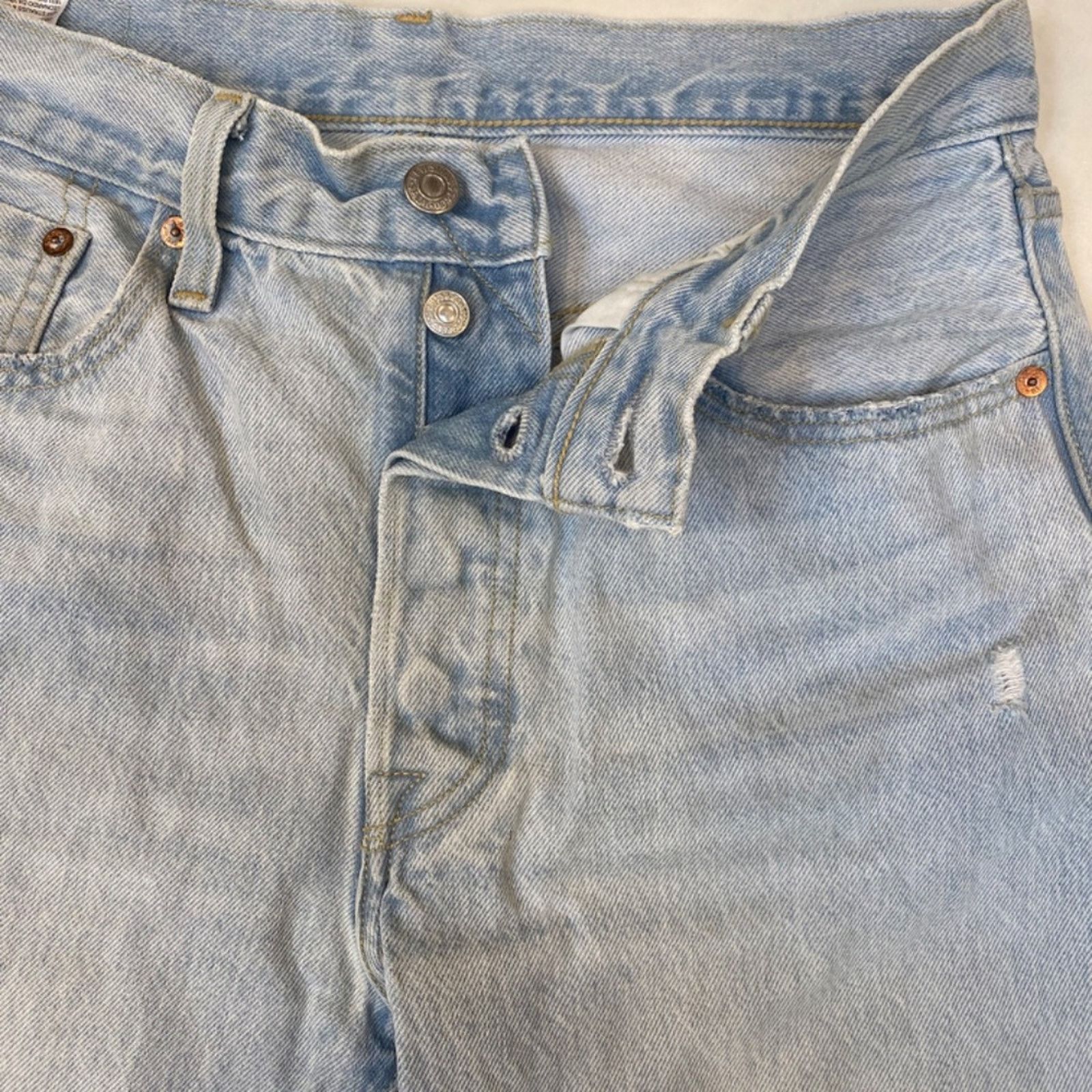 Levi's Levi 501 Skinny Button-Fly Distressed Raw Hem Jeans - 27x28 Size 27" / US 4 / IT 40 - 5 Thumbnail