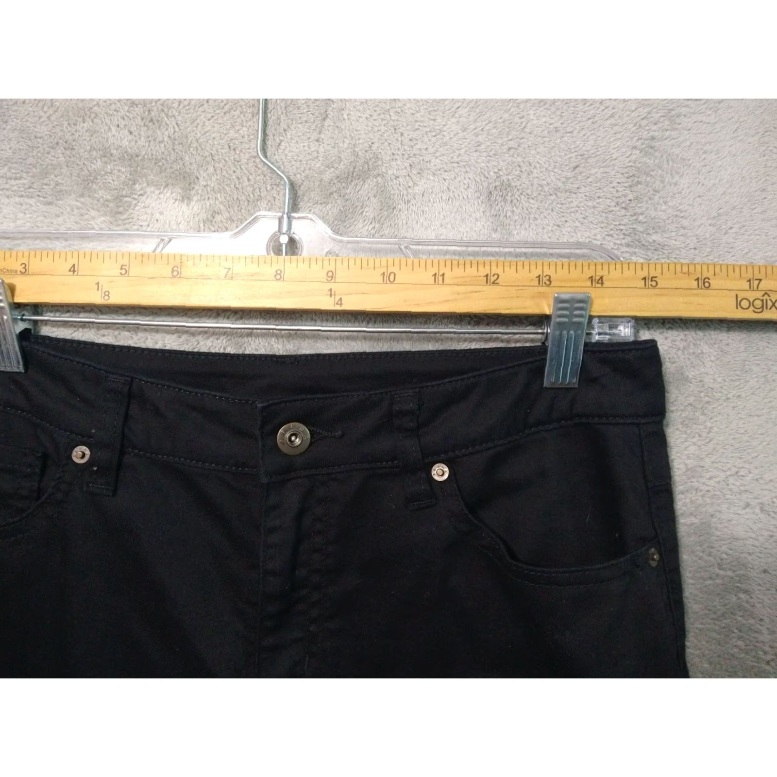 Prana prAna Jeans Womens 6 Black Denim Skinny Mid Rise Stretch Dark Wash Size 28" / US 6 / IT 42 - 3 Thumbnail