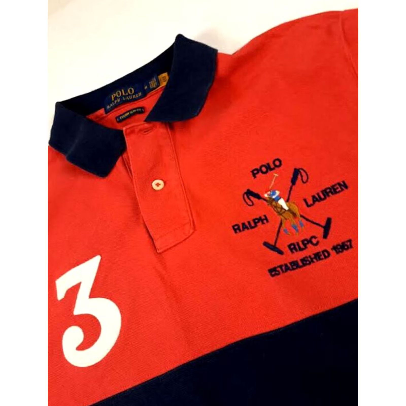 Polo Ralph Lauren Polo Ralph Lauren Shirt Polo #3 1/4 Button Medium Red Cotton Knit Short Sleeve Button-Up Mens M Regular Spring Summer Fall Size US M / EU 48-50 / 2 - 5 Thumbnail