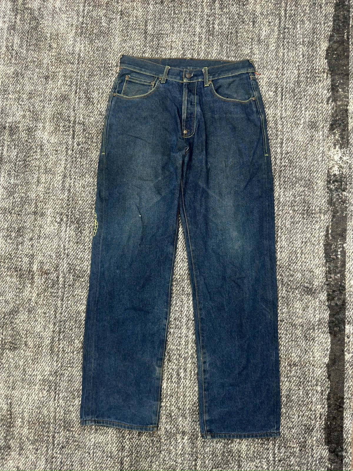 Japanese Brand Evisu Jeans With Embroidered Dragon Vs Tiger Theme Size US 33 - 1 Thumbnail