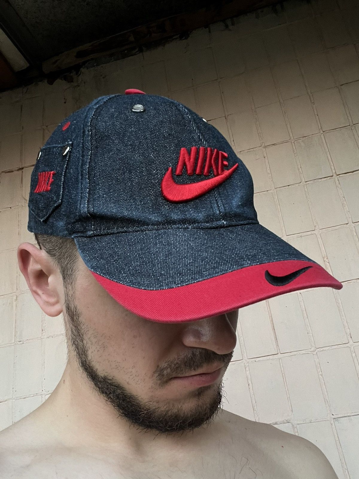 Nike Vintage Hat Nike Y2K Avant Garde Cap Size ONE SIZE - 19 Thumbnail